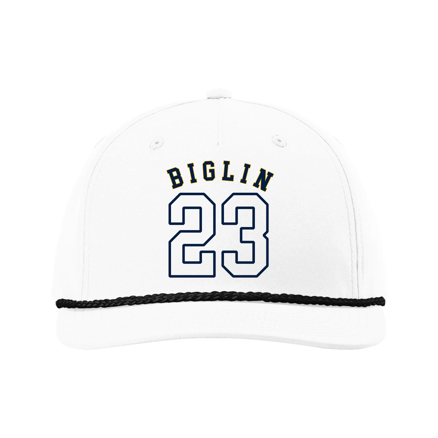 Five-Panel Classic Rope Cap — Shirsey Arch in White