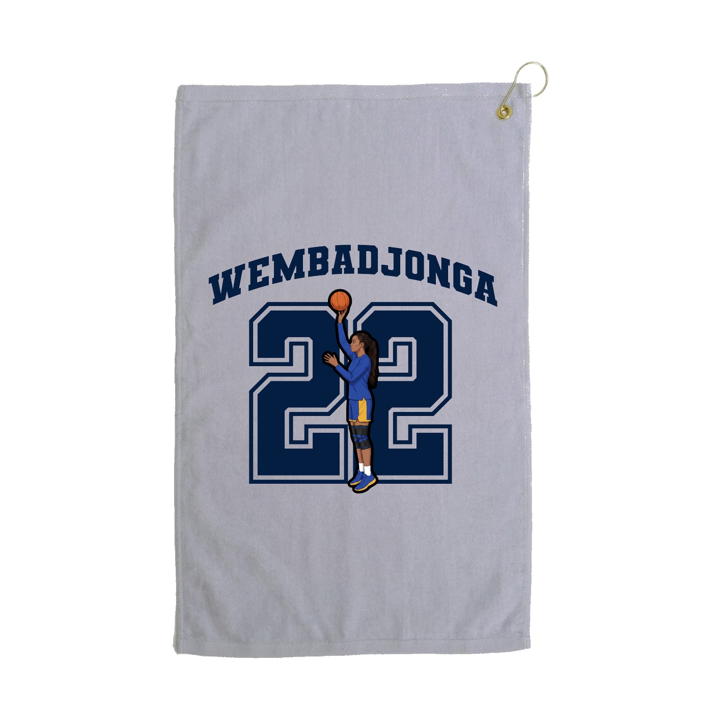 Golf Towel — Number in Grey