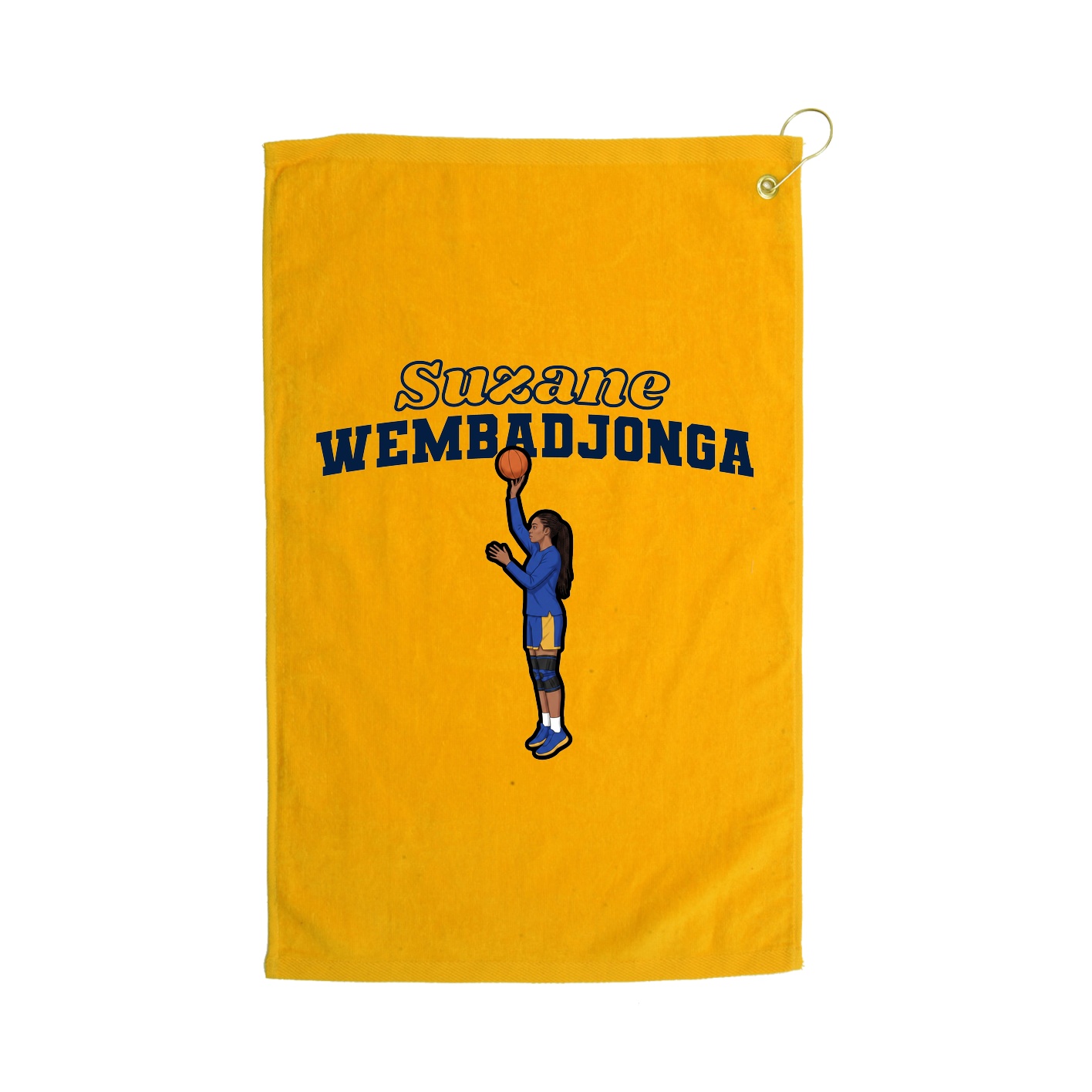 Golf Towel — Name Arch in Gold