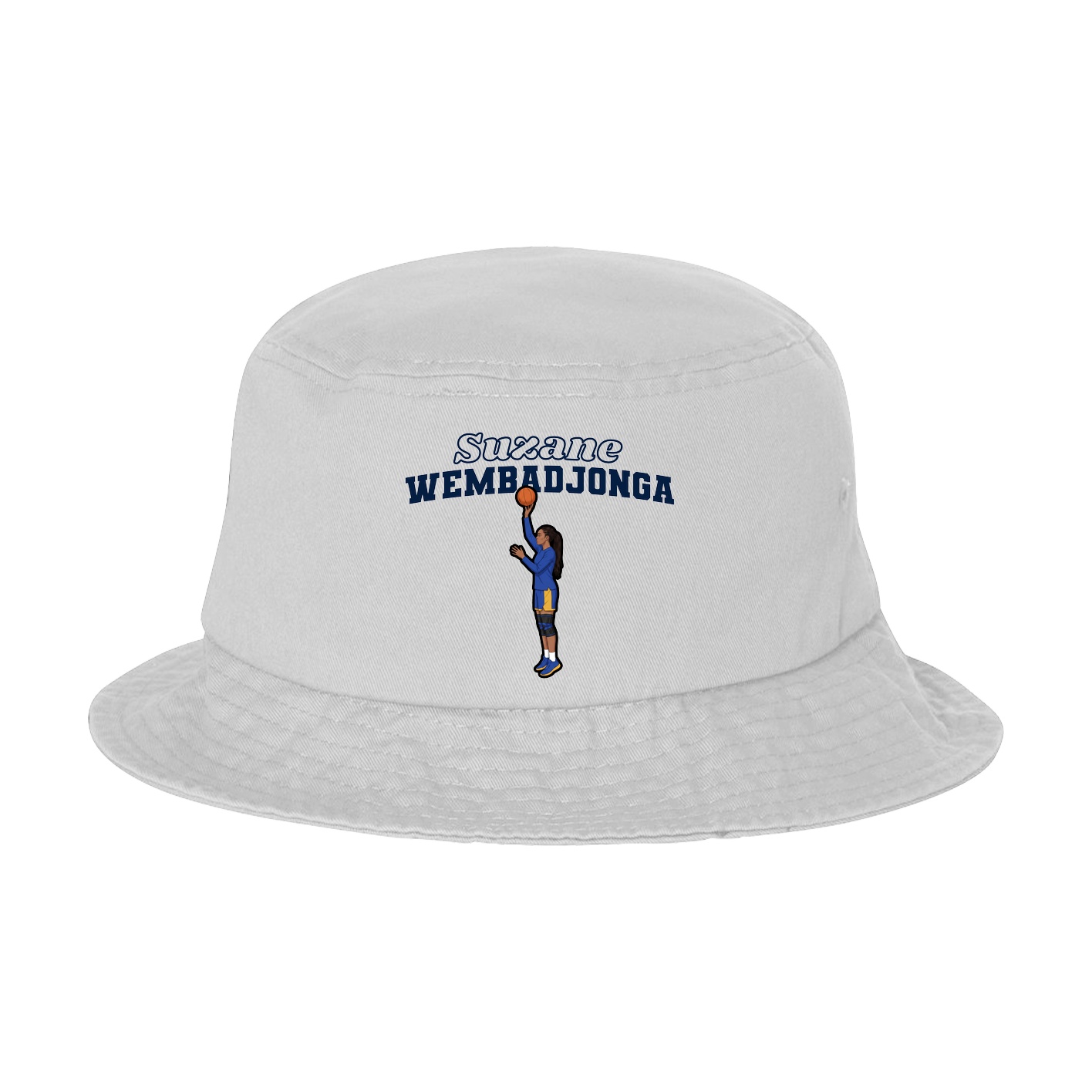 Bucket Cap — Name Arch in White