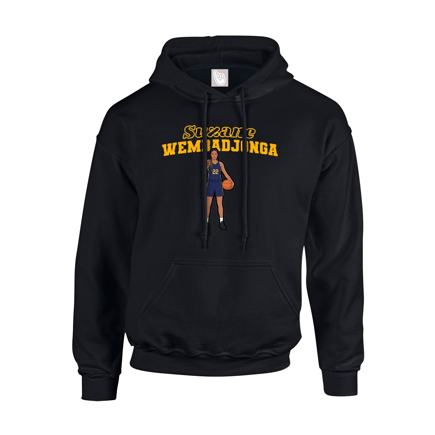 Youth Hoodie — Name Arch in Black