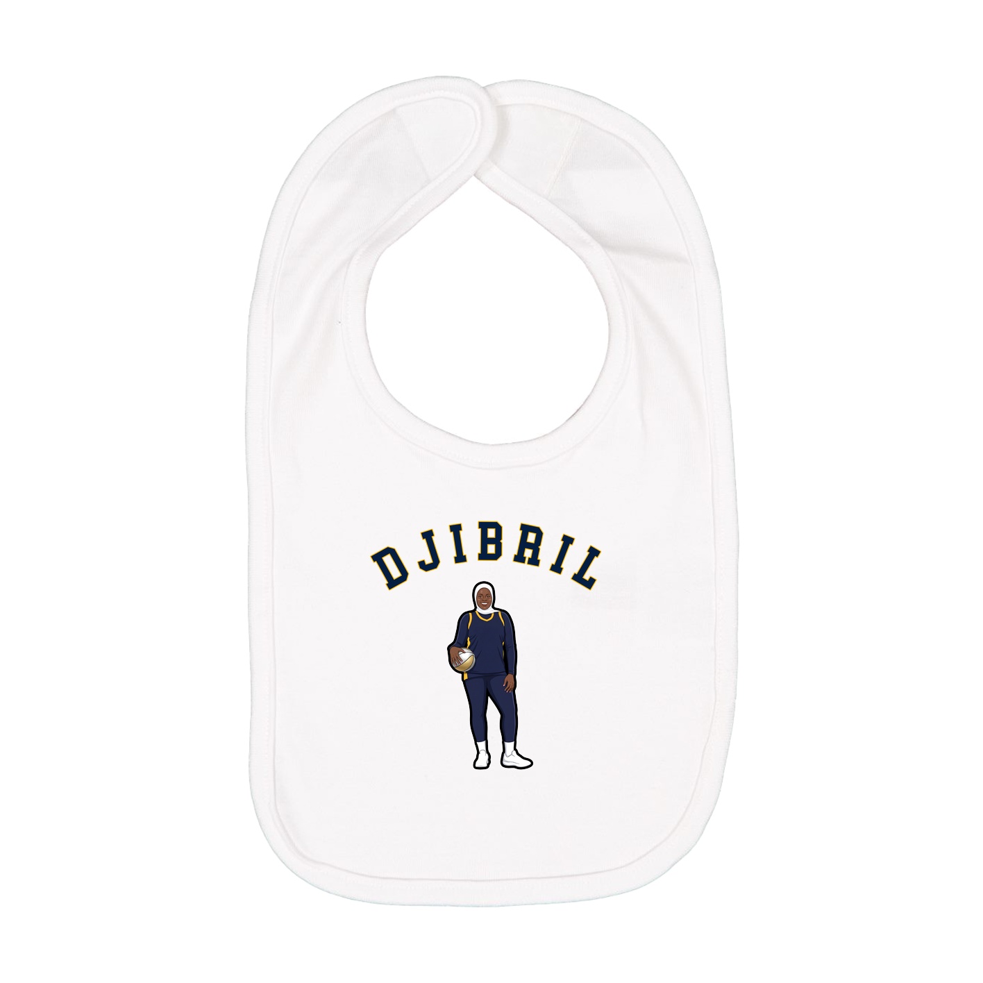 Infant Bib — Shirsey Arch in White