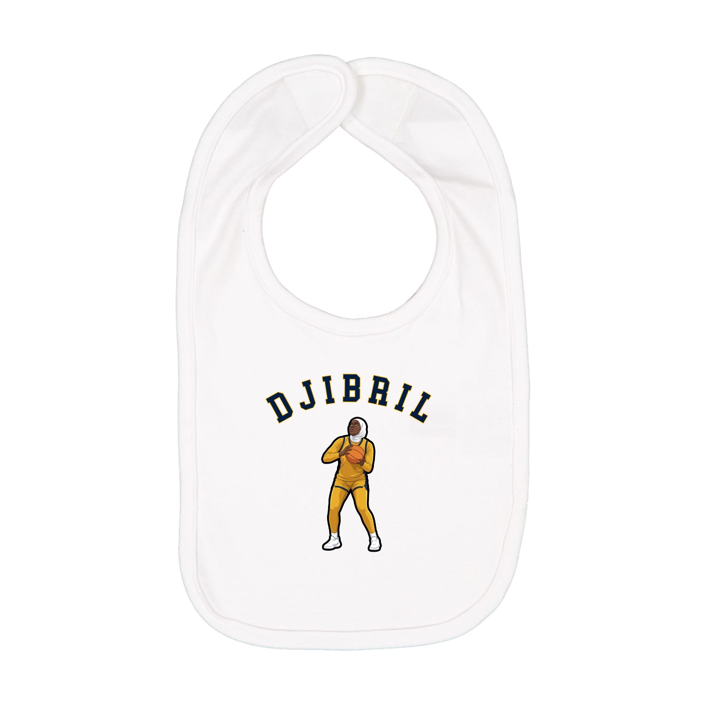 Infant Bib — Shirsey Arch in White