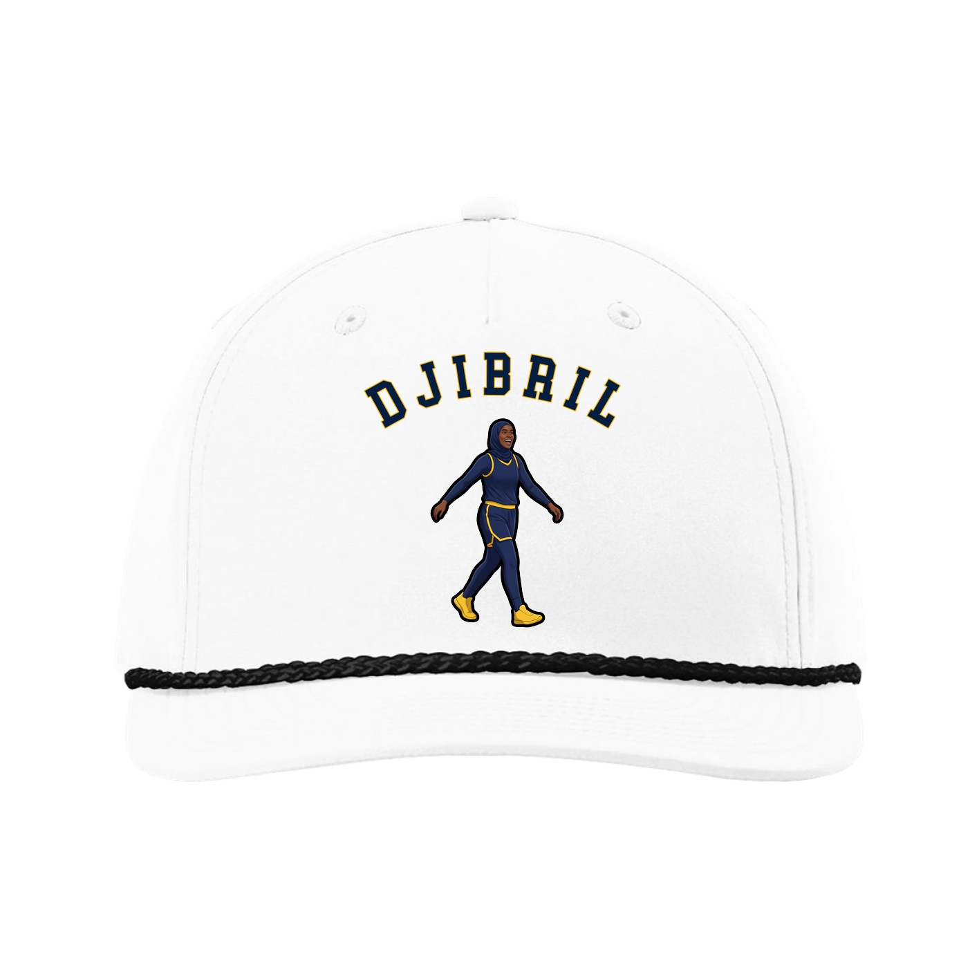 Five-Panel Classic Rope Cap — Shirsey Arch in White