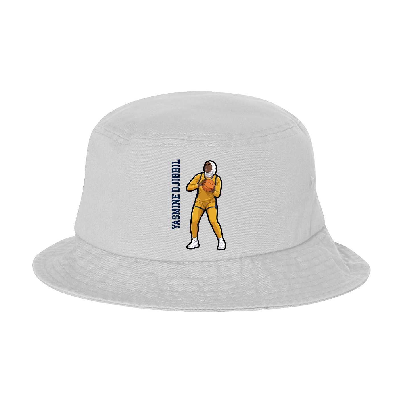 Bucket Cap — Name Vertical in White