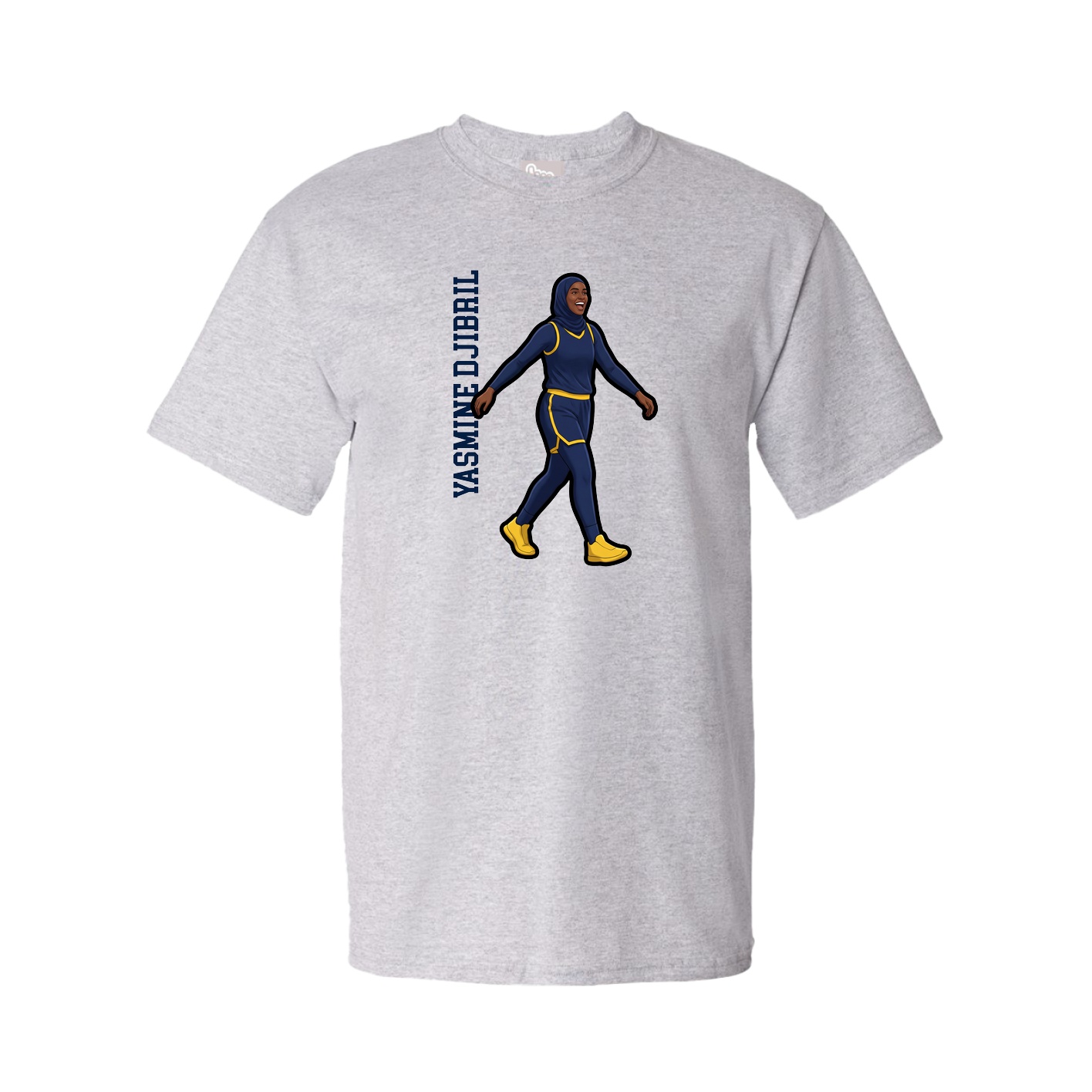 Tee — Name Vertical in Grey