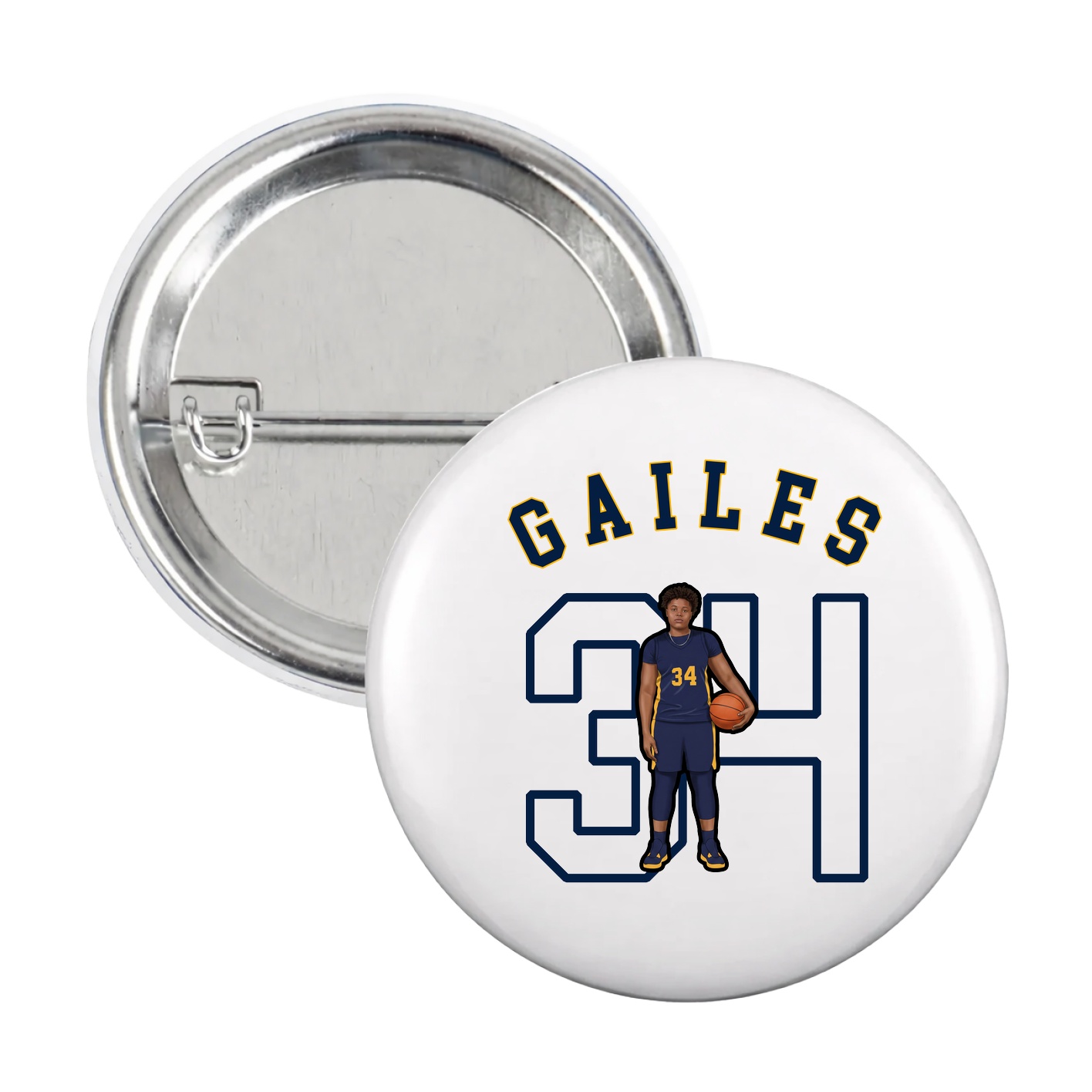 Game Day Button — Shirsey Arch in White