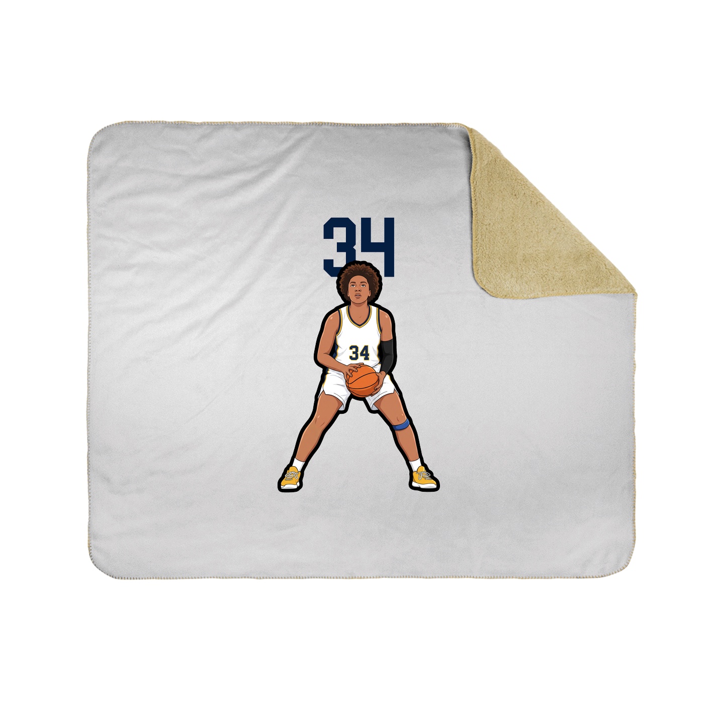 Throw Blanket — Number Top in White
