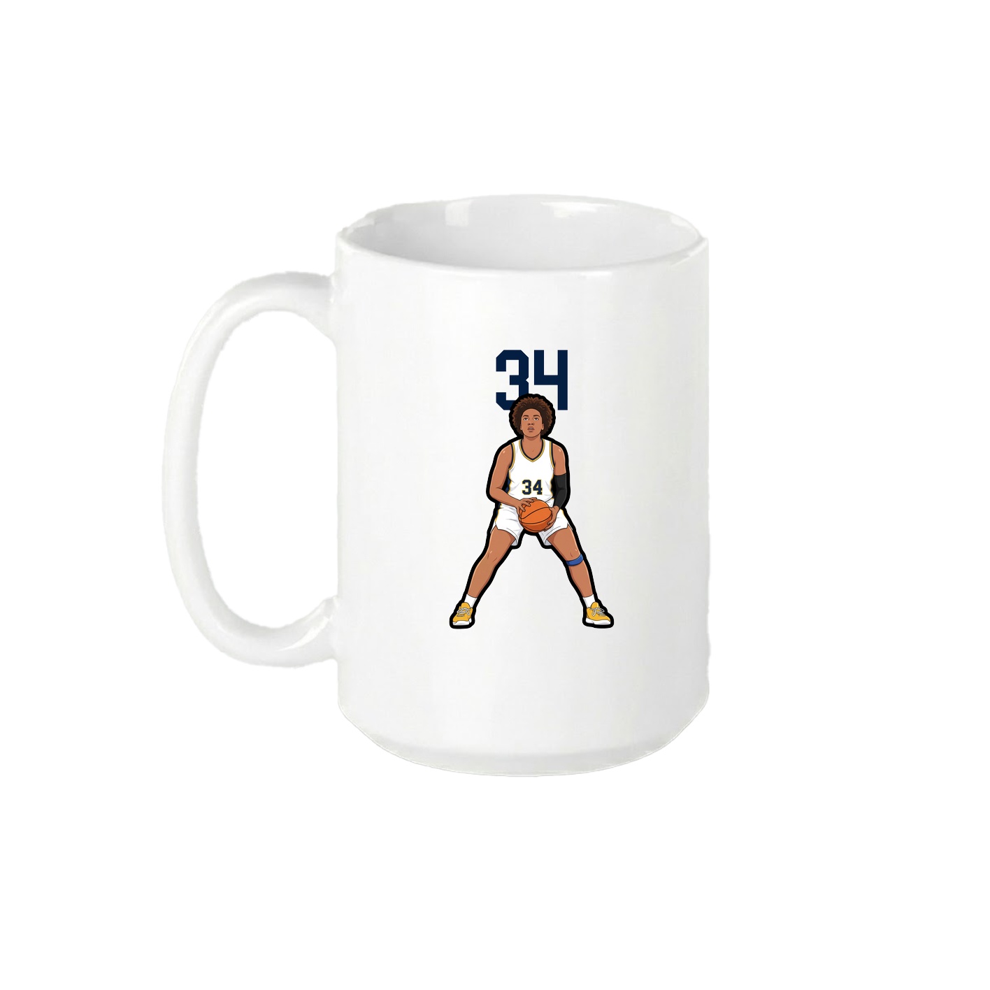 15oz Coffee Mug — Number Top in White