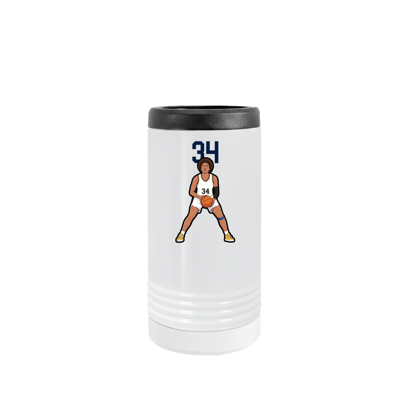 Slim Beverage Holder — Number Top in White