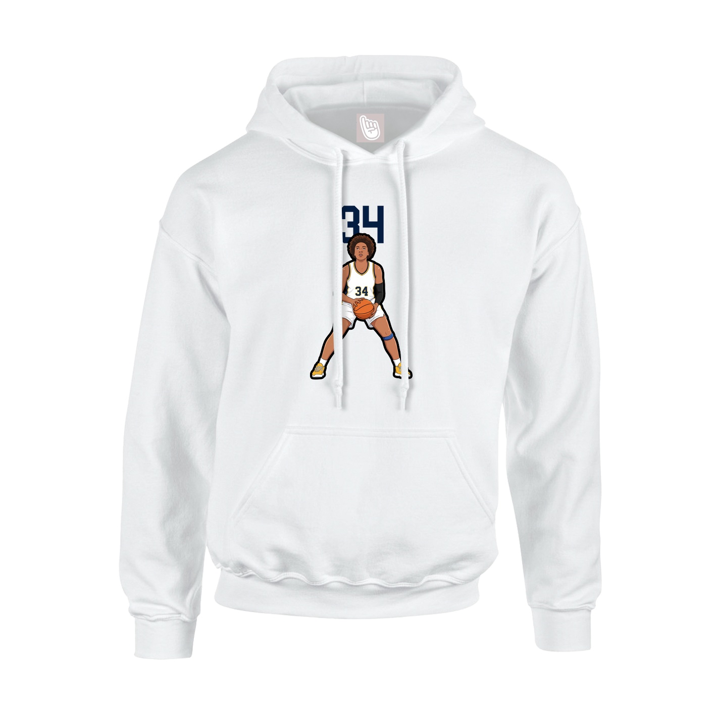 Hoodie — Number Top in White