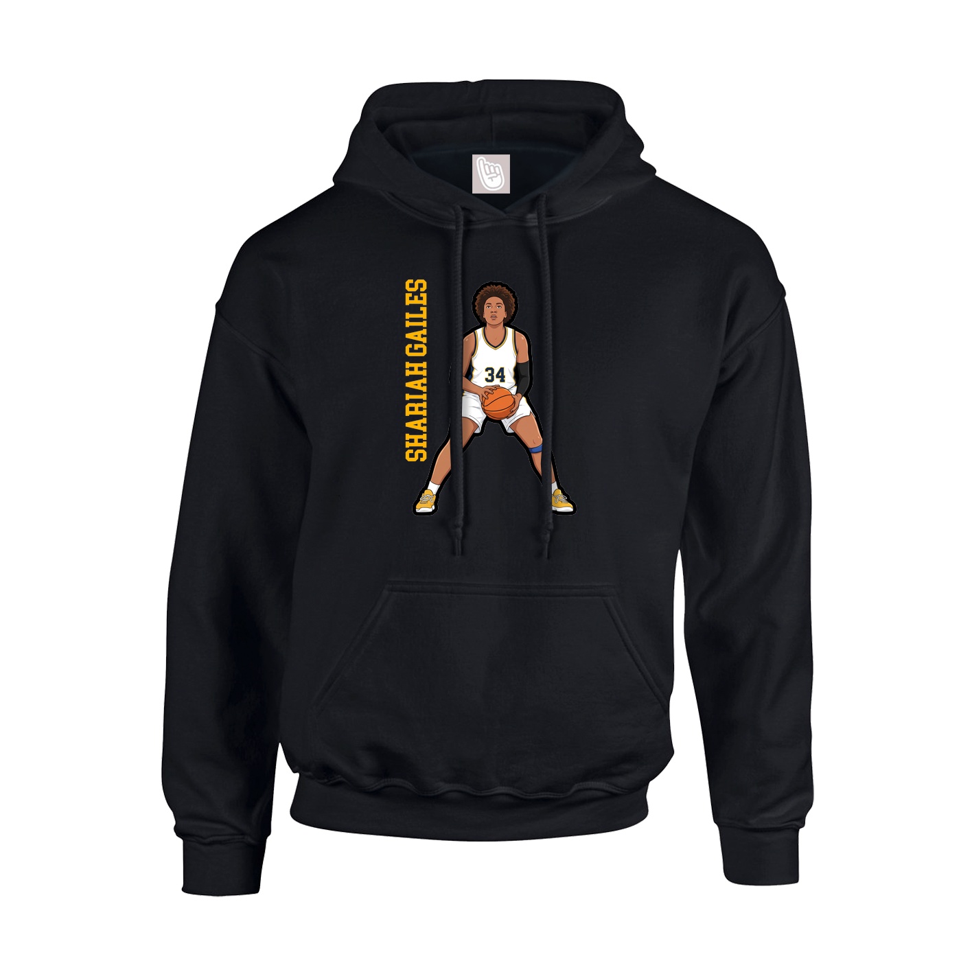 Hoodie — Name Vertical in Black