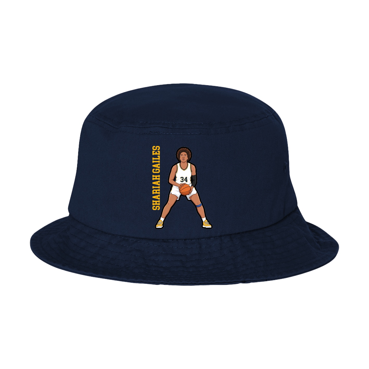 Bucket Cap — Name Vertical in Navy
