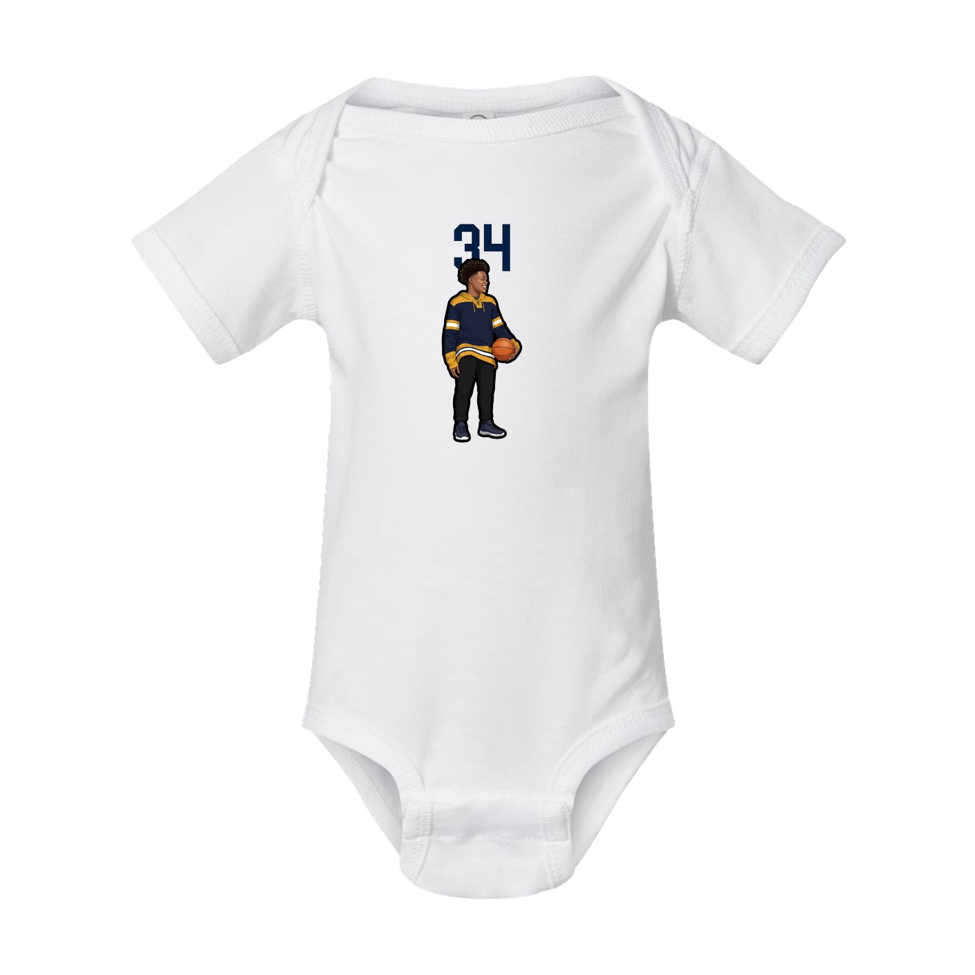 Baby Onesie — Number Top in White