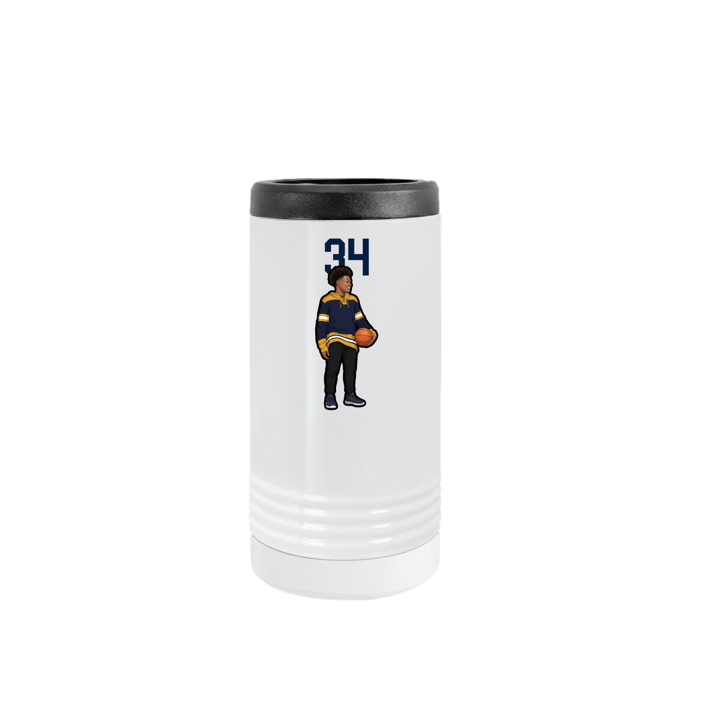 Slim Beverage Holder — Number Top in White