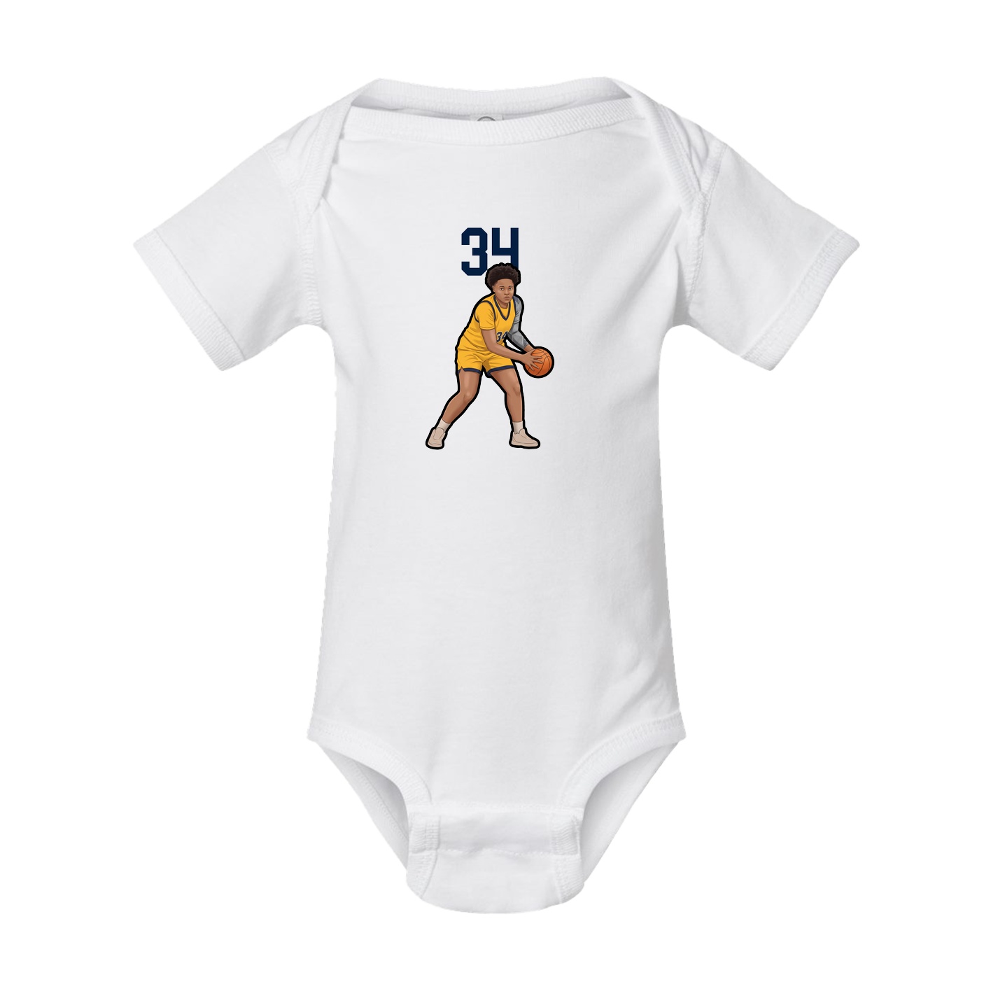 Baby Onesie — Number Top in White