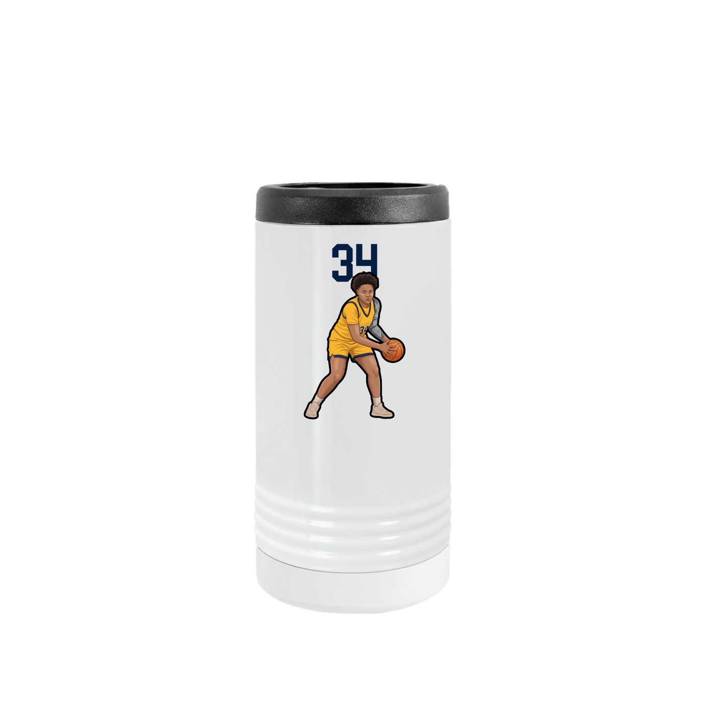Slim Beverage Holder — Number Top in White