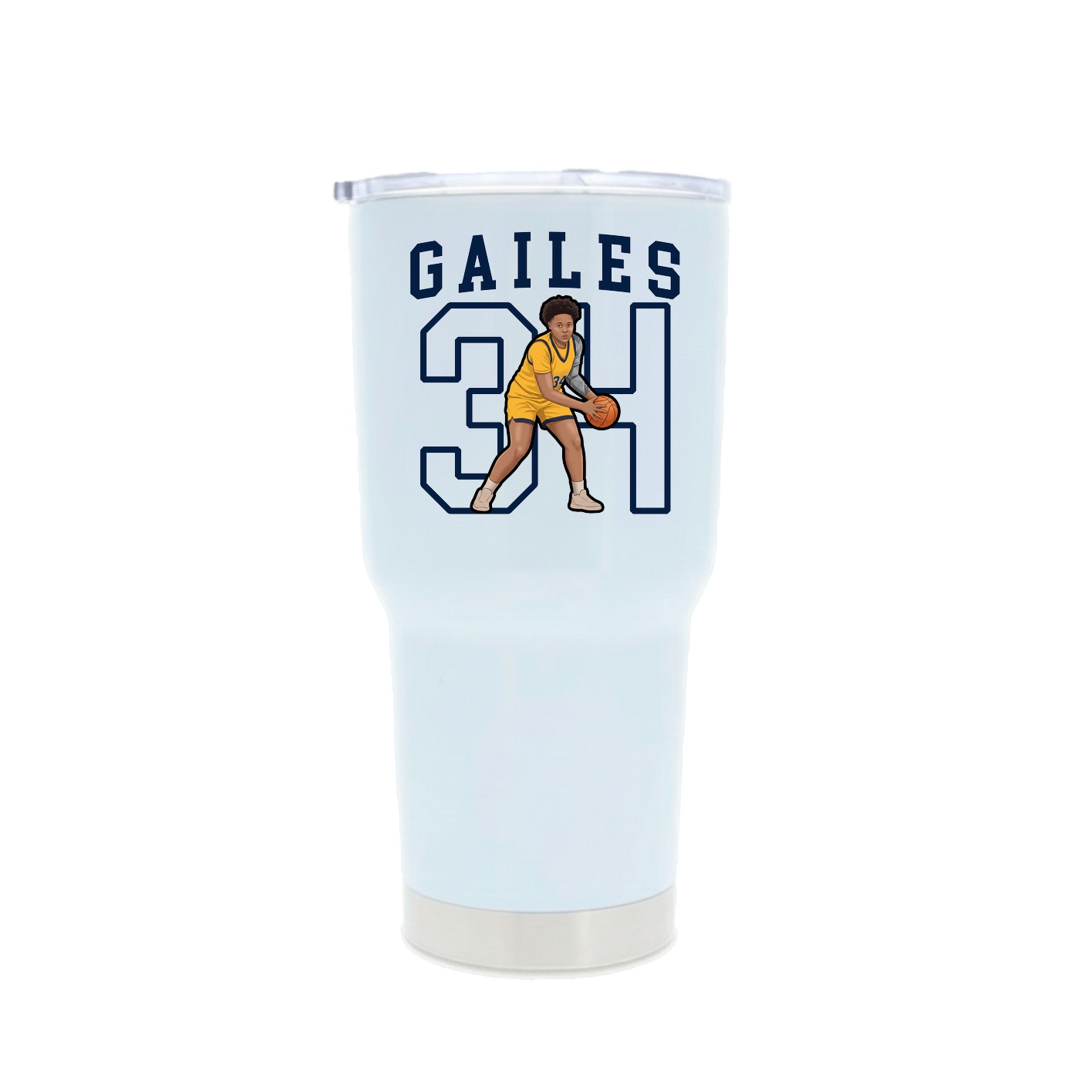 30oz Stainless Steel Tumbler — Shirsey in White