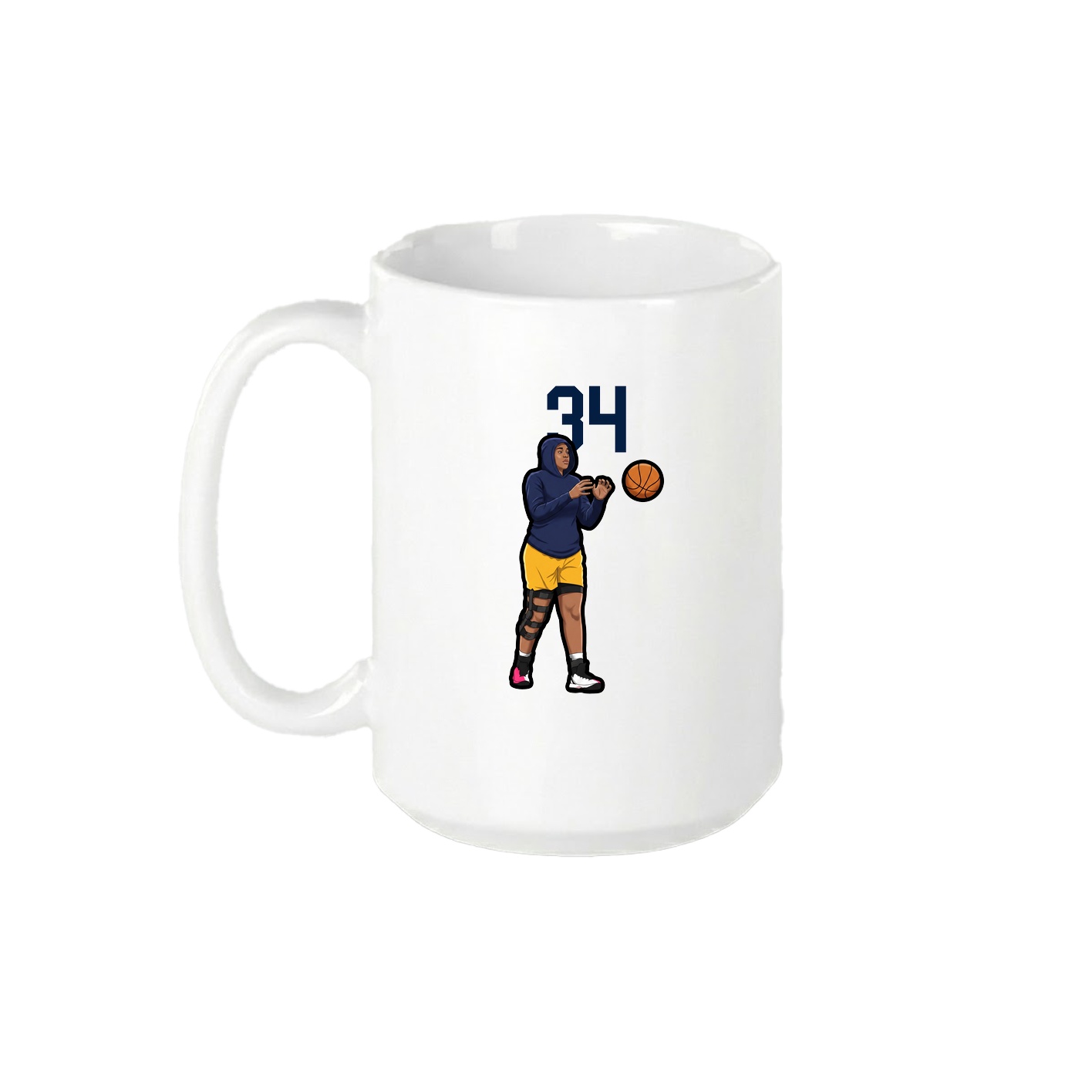 15oz Coffee Mug — Number Top in White