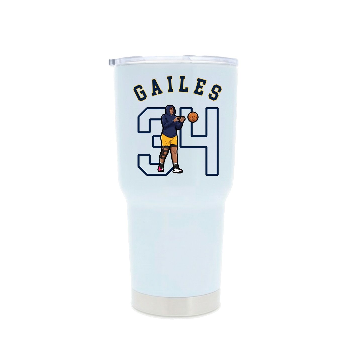 30oz Stainless Steel Tumbler — Shirsey Arch in White