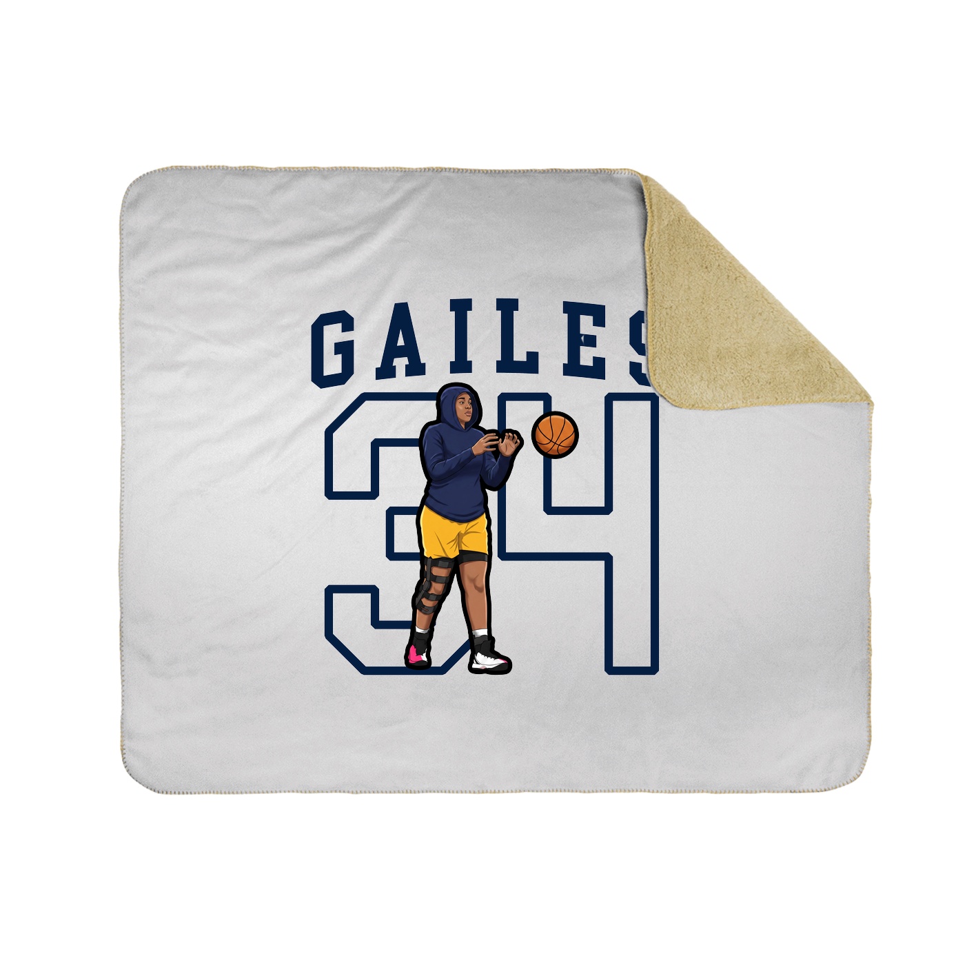 50x60 Sherpa Lined Throw Blanket