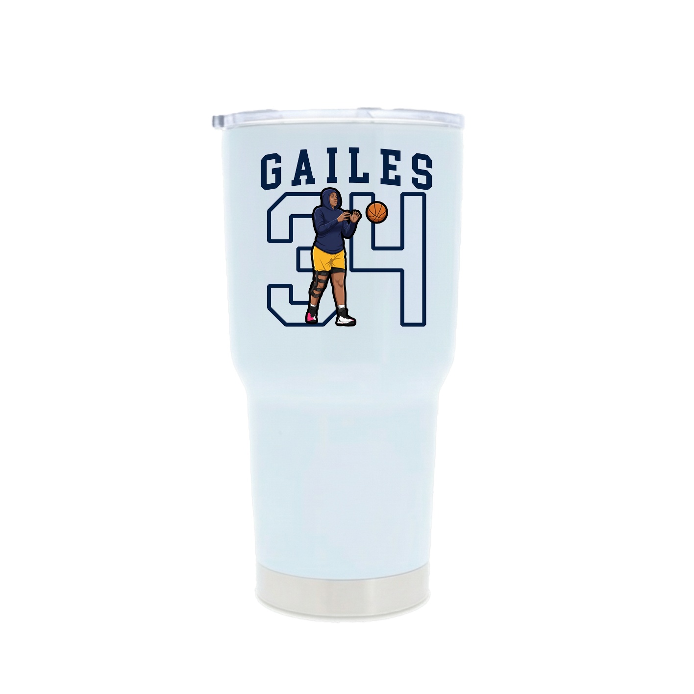30oz Stainless Steel Tumbler — Shirsey in White
