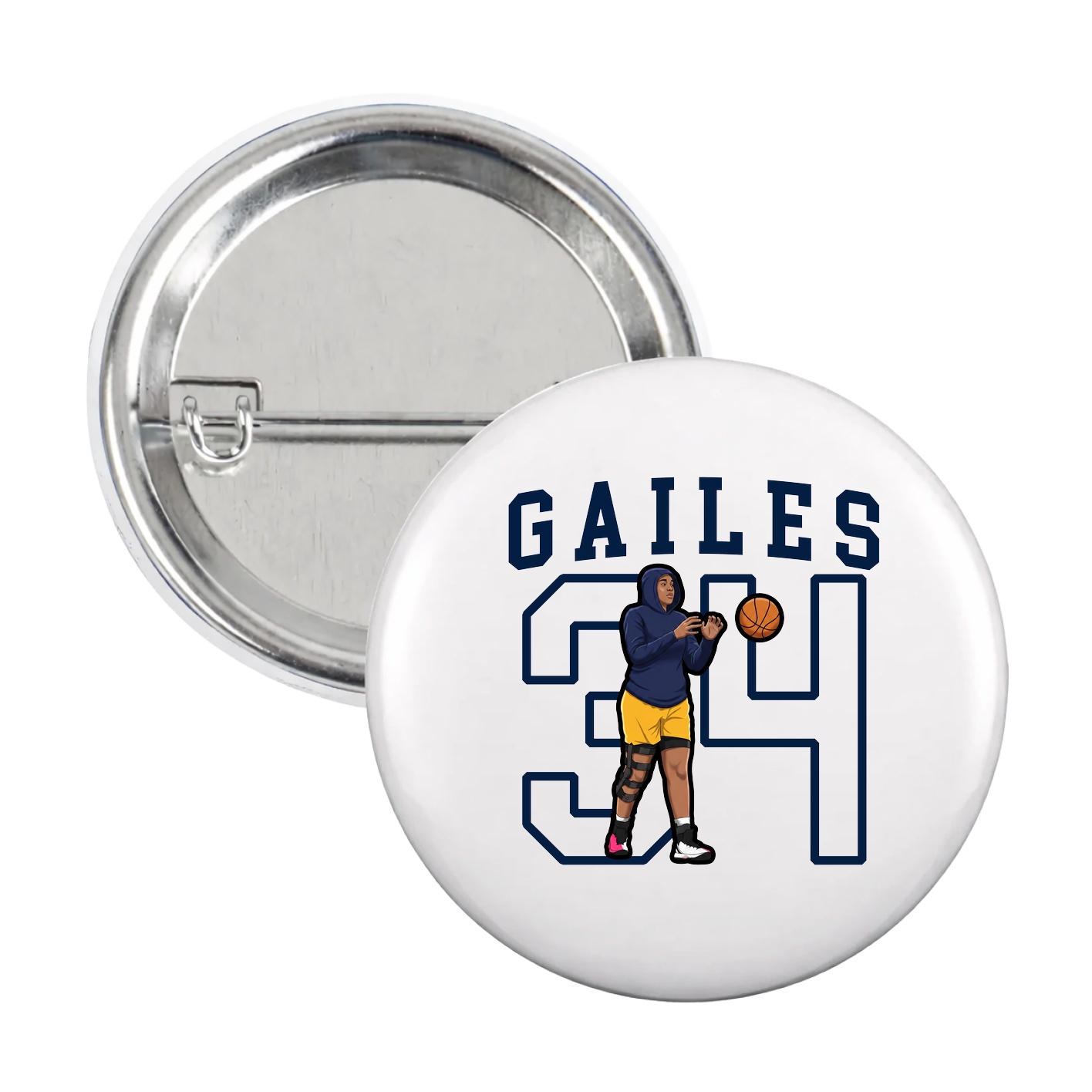 Game Day Button — Shirsey in White
