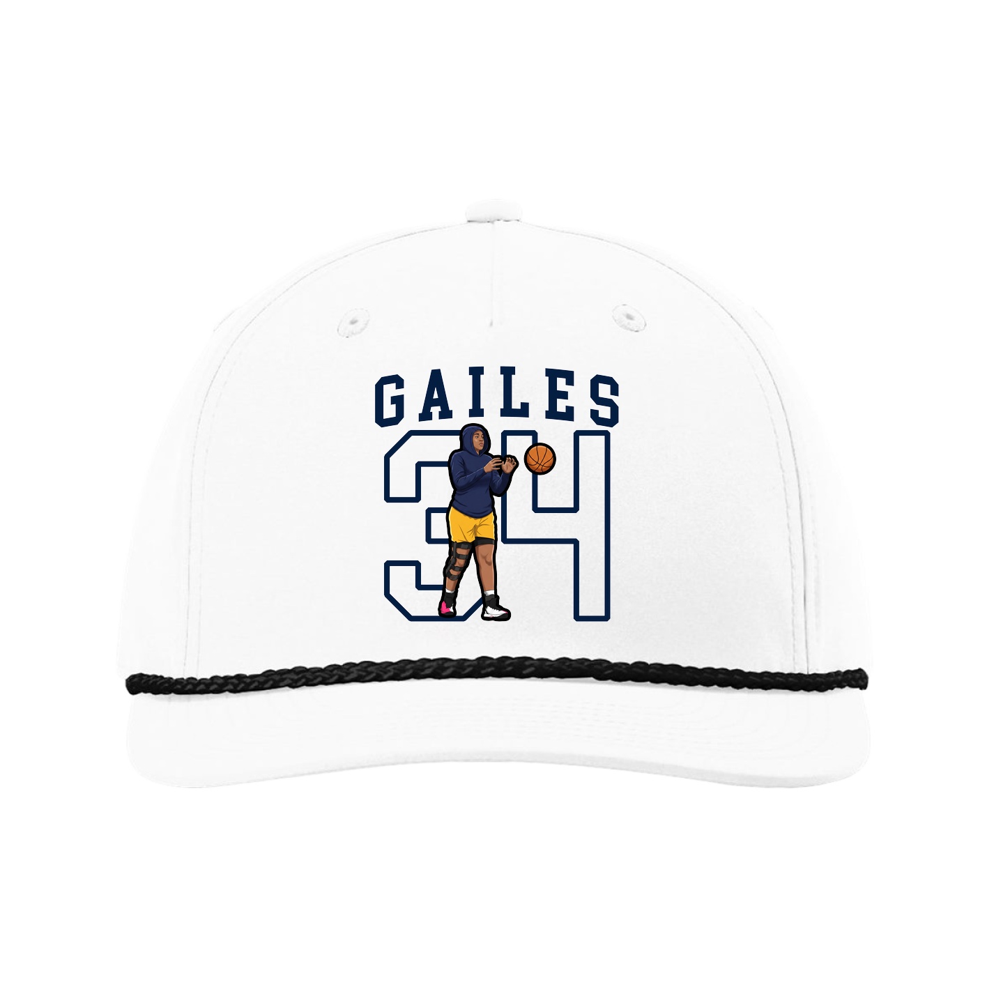 Five-Panel Classic Rope Cap — Shirsey in White