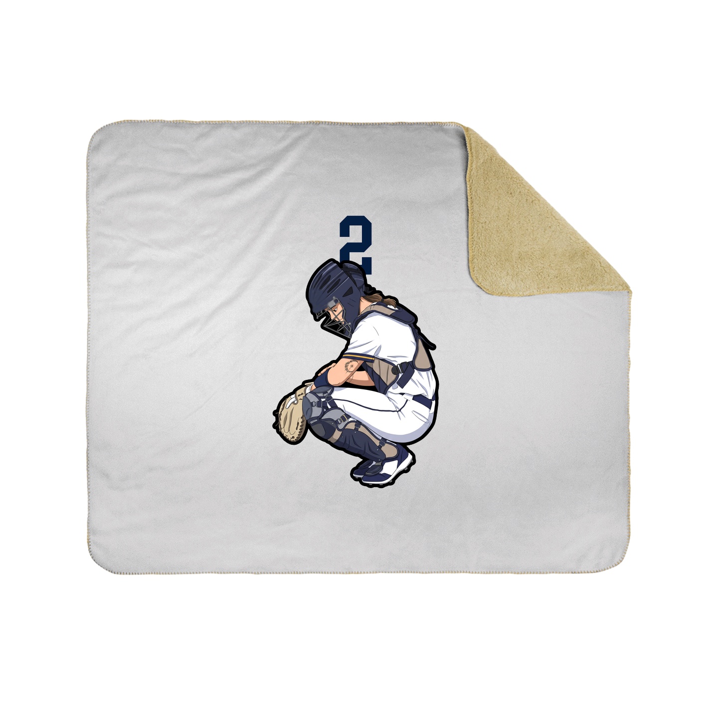 Throw Blanket — Number Top in White