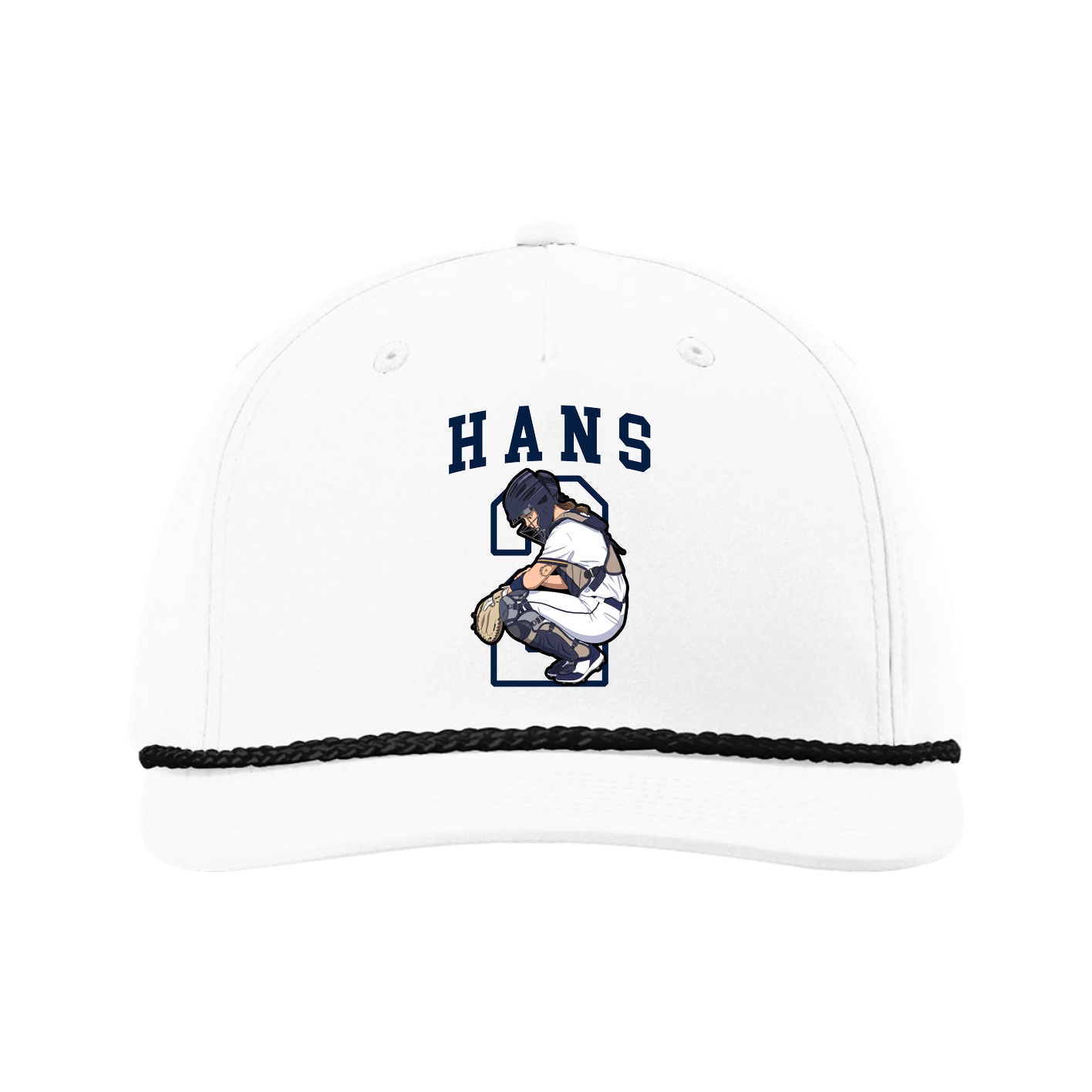 Five-Panel Classic Rope Cap — Shirsey in White
