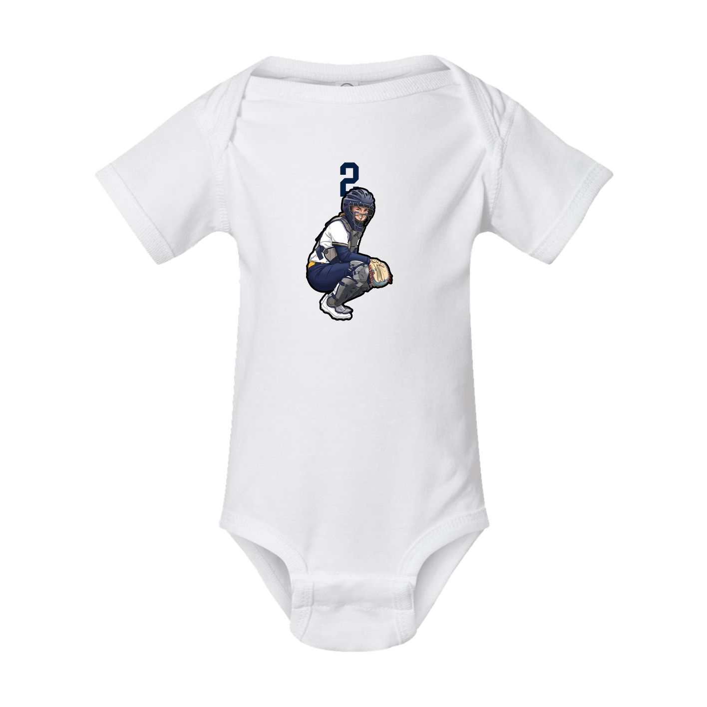 Baby Onesie — Number Top in White