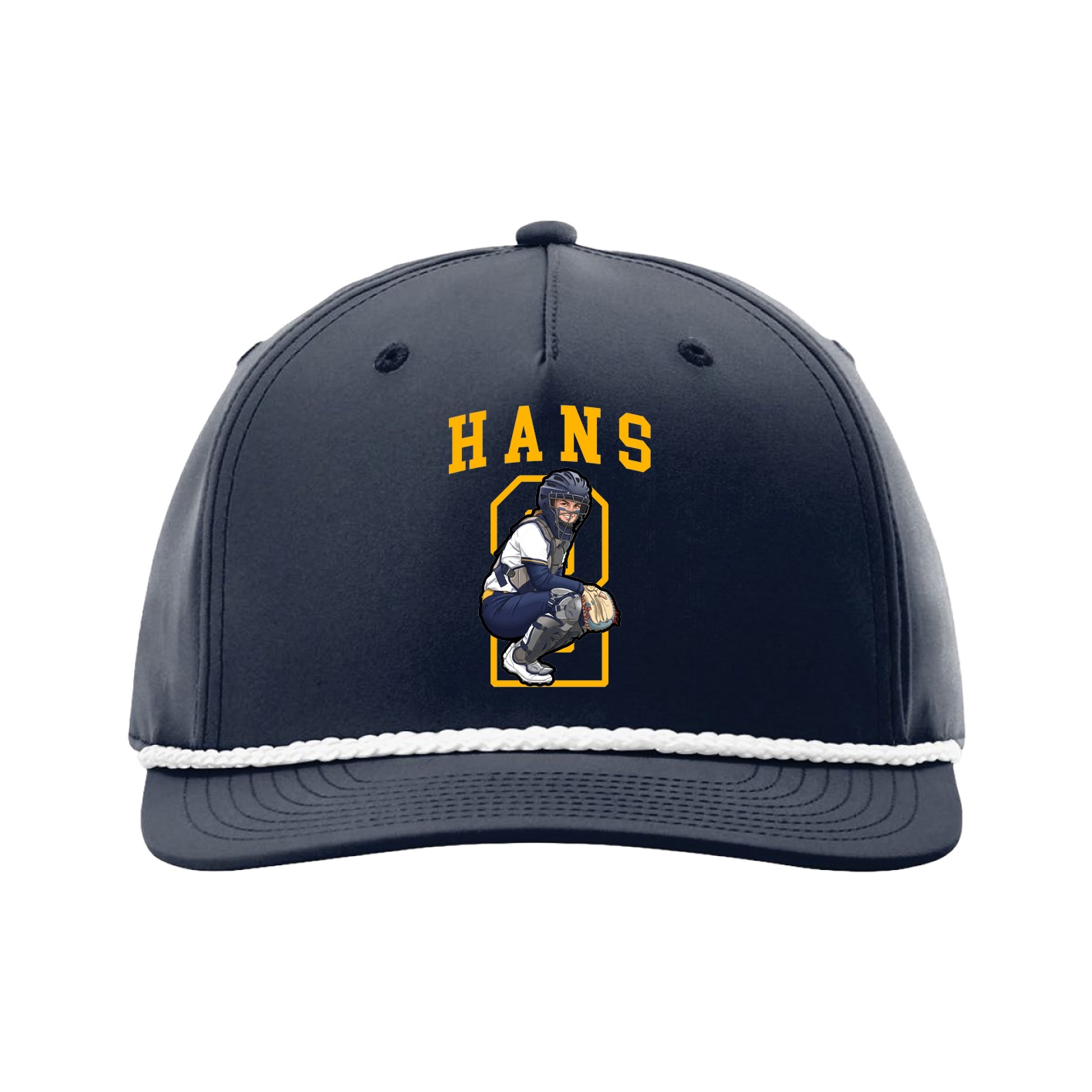 Five-Panel Classic Rope Cap — Shirsey in Navy