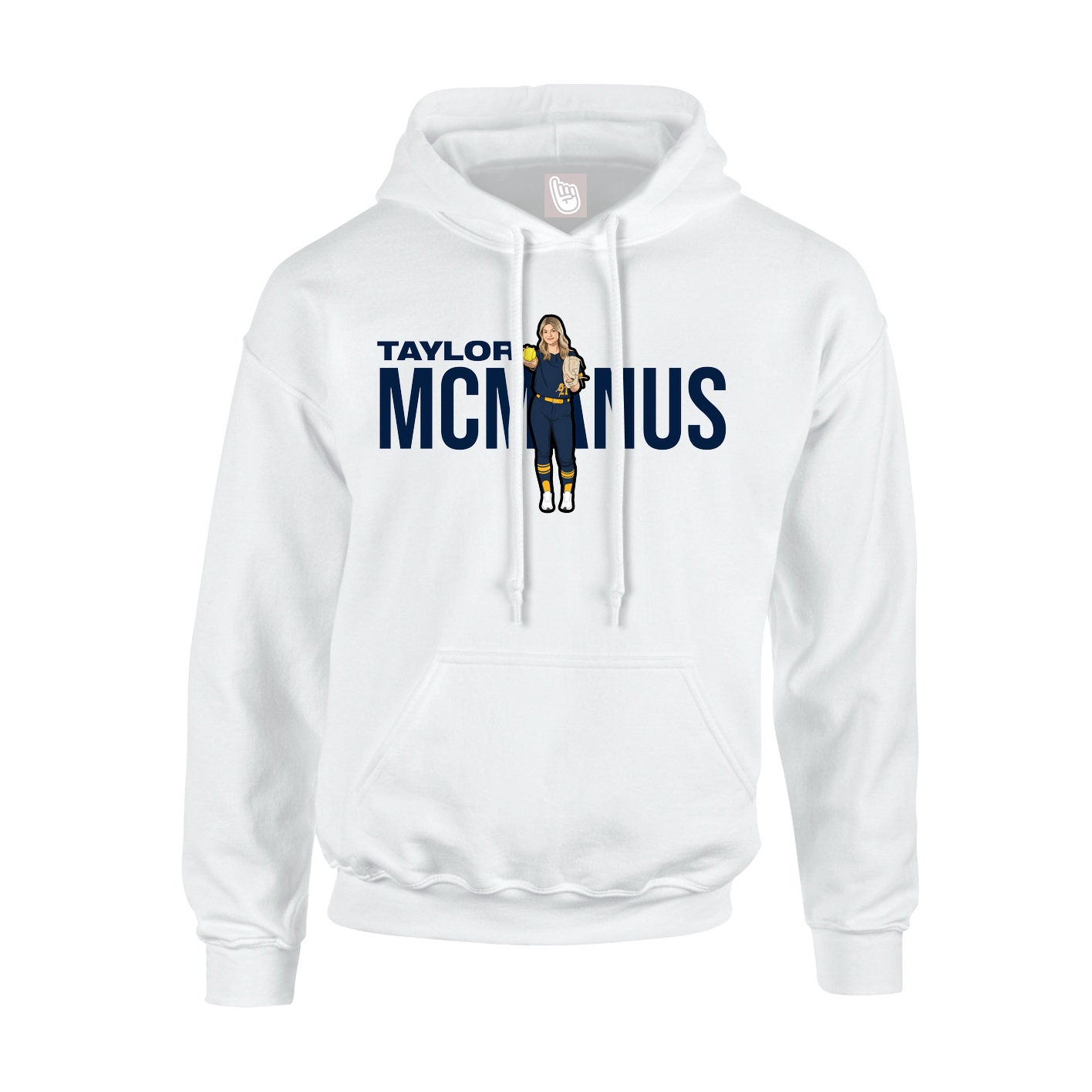 Youth Hoodie — Player Name in White