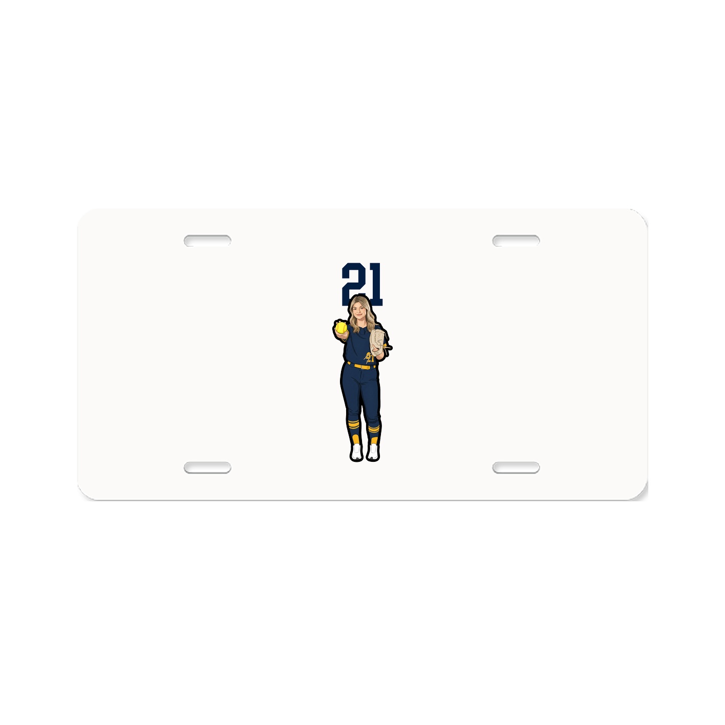 License Plate — Number Top in Classic