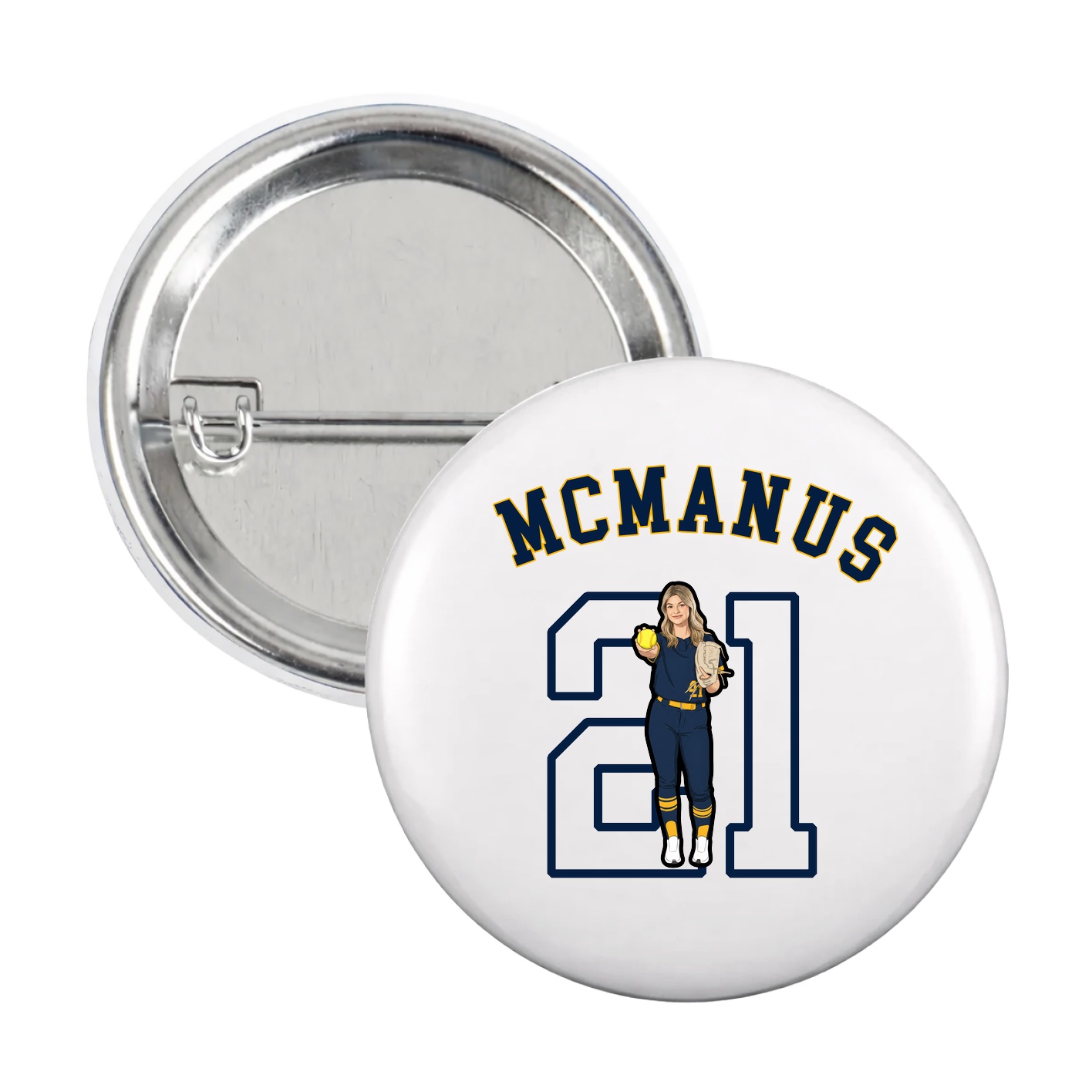 Game Day Button — Shirsey Arch in White