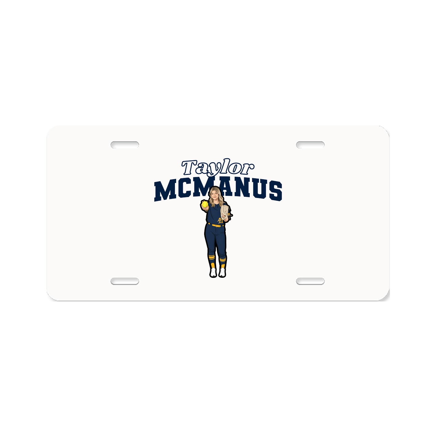 License Plate — Name Arch in Classic