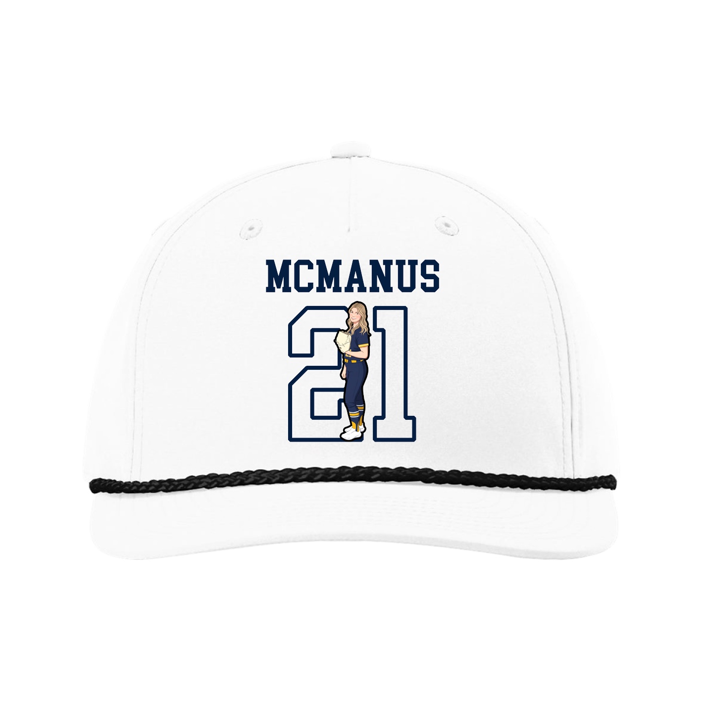 Five-Panel Classic Rope Cap — Shirsey in White