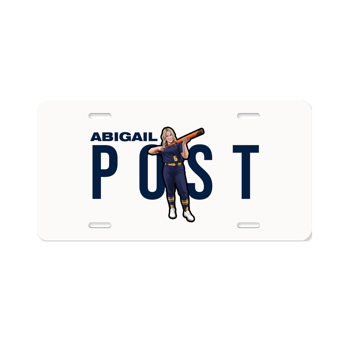 License Plate — Player Name in Classic