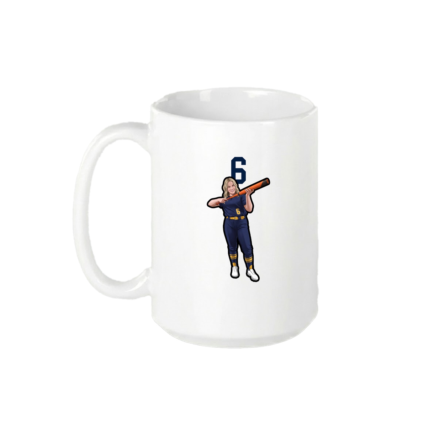 15oz Coffee Mug — Number Top in White