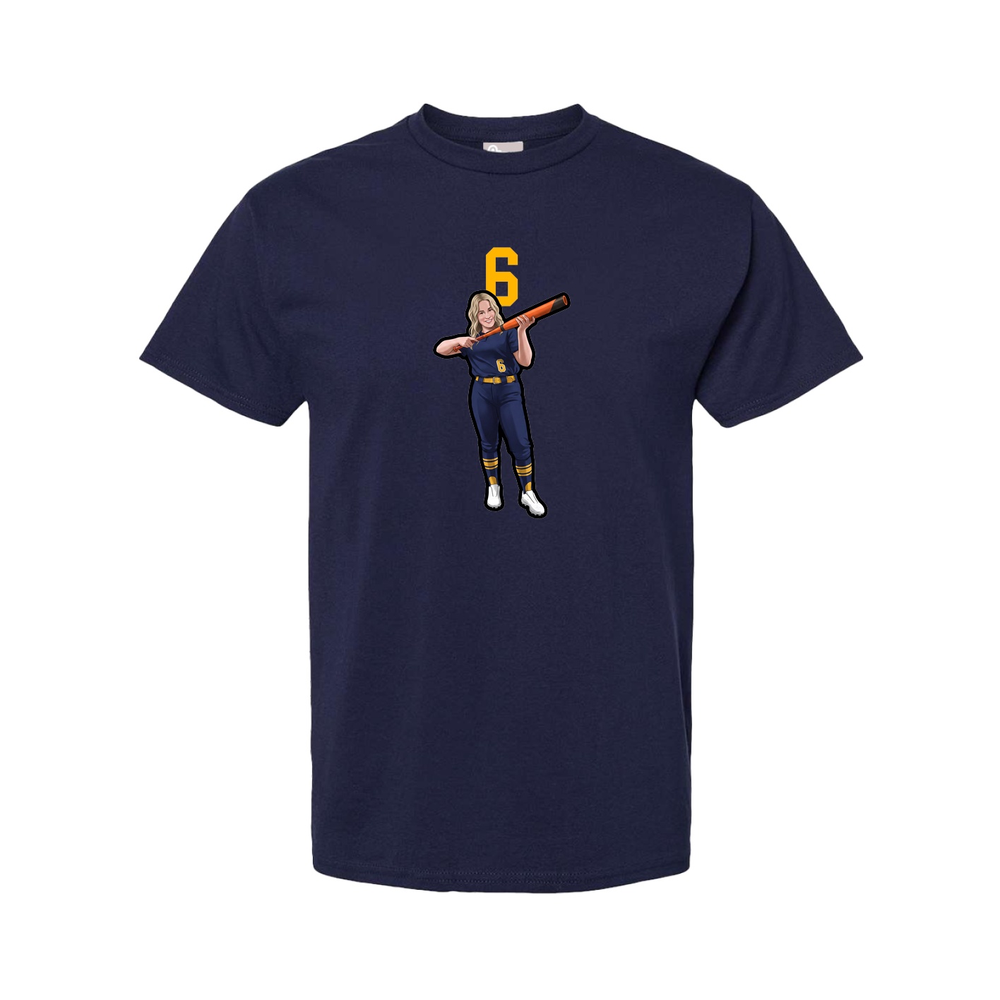 Youth Tee — Number Top in Navy