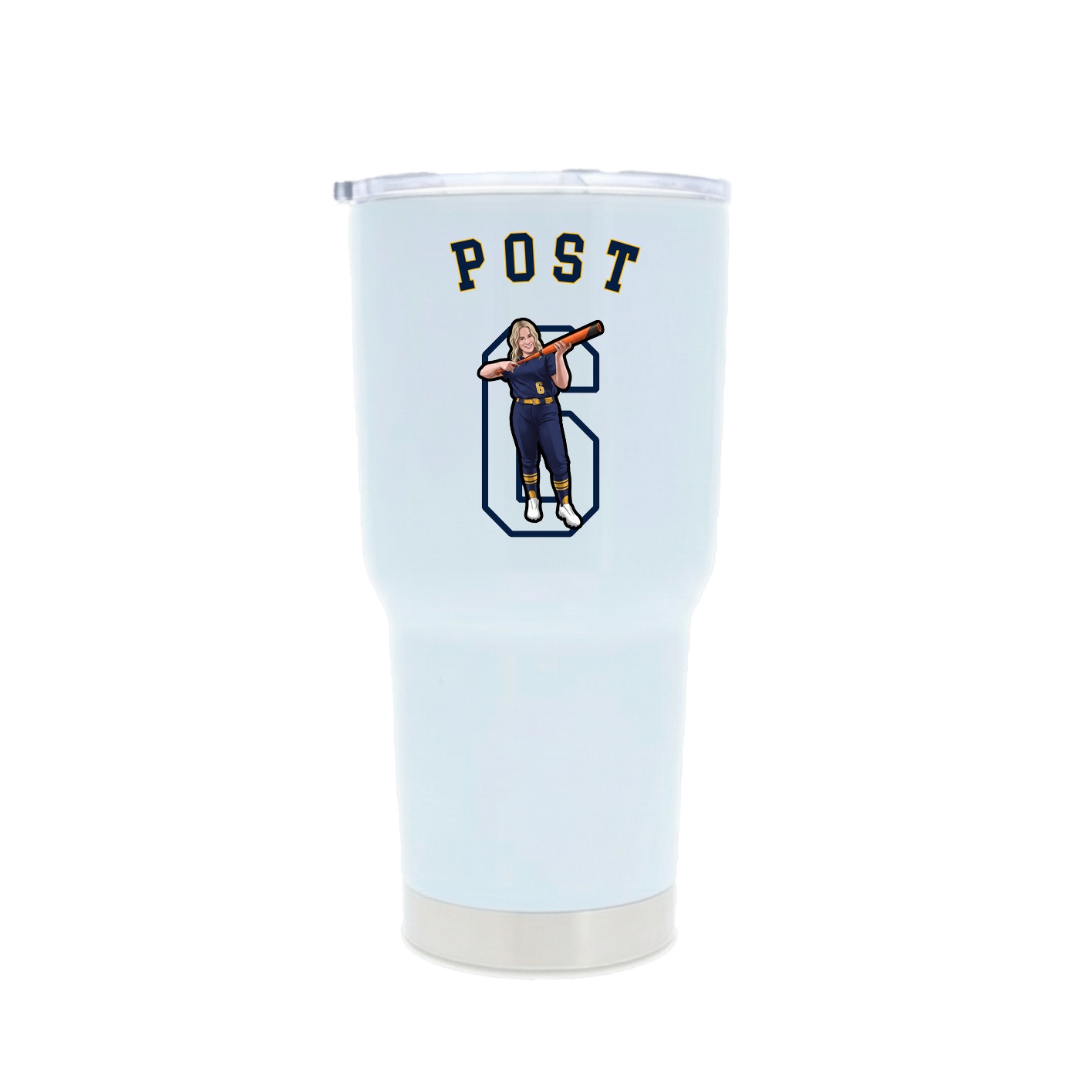30oz Stainless Steel Tumbler — Shirsey Arch in White