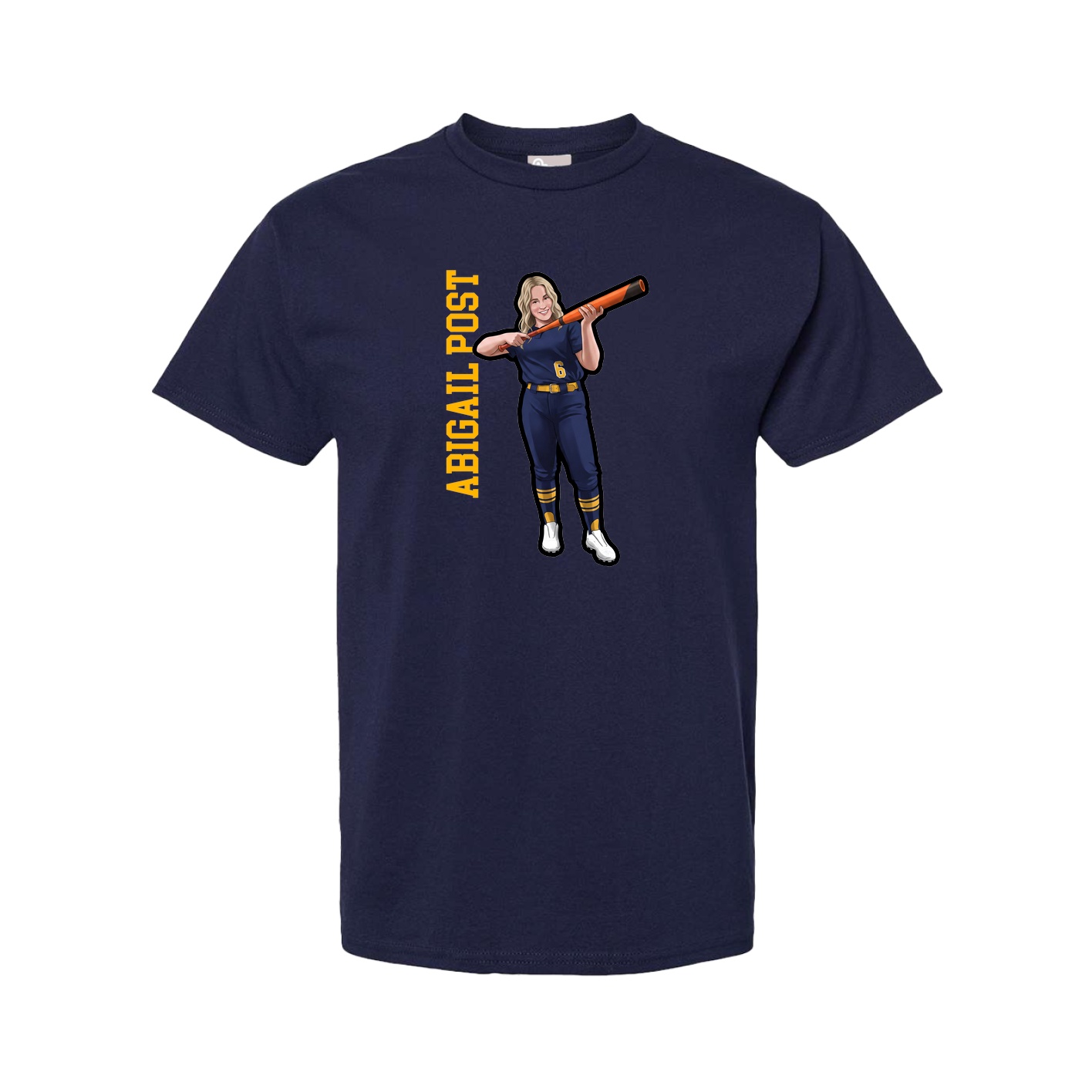 Tee — Name Vertical in Navy