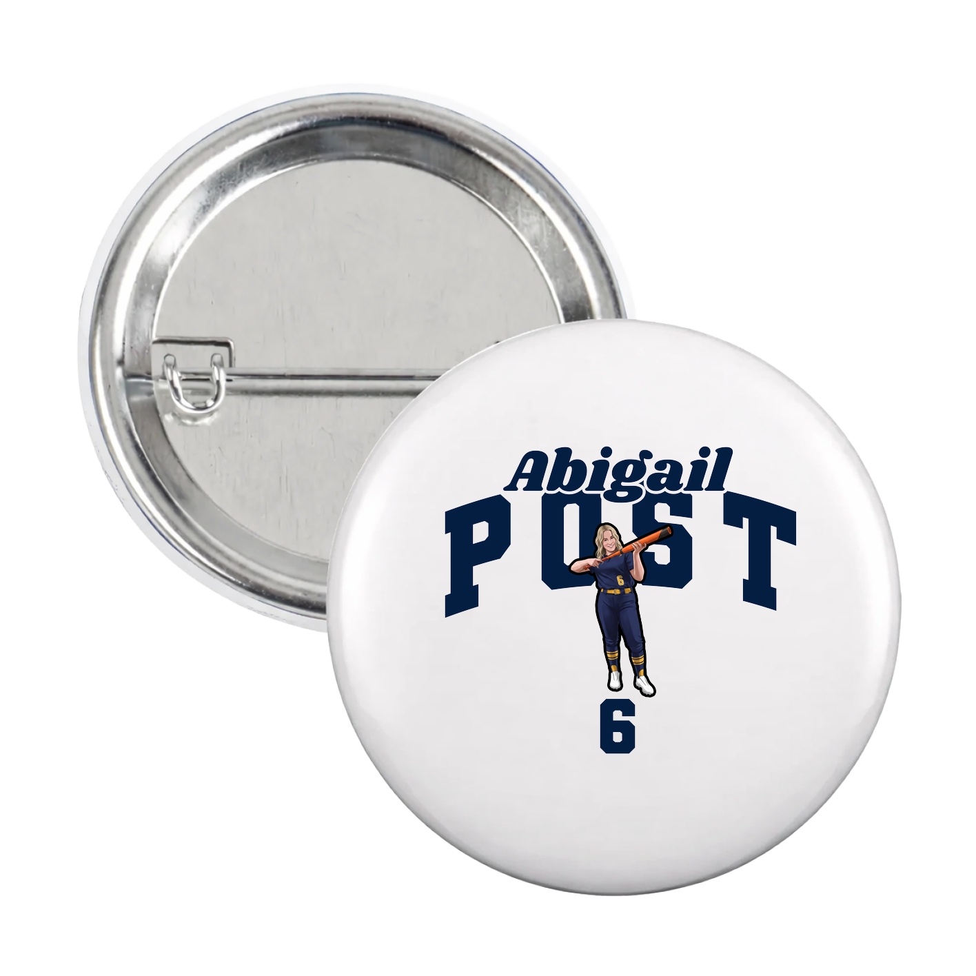 Game Day Button — Signature Arch in White