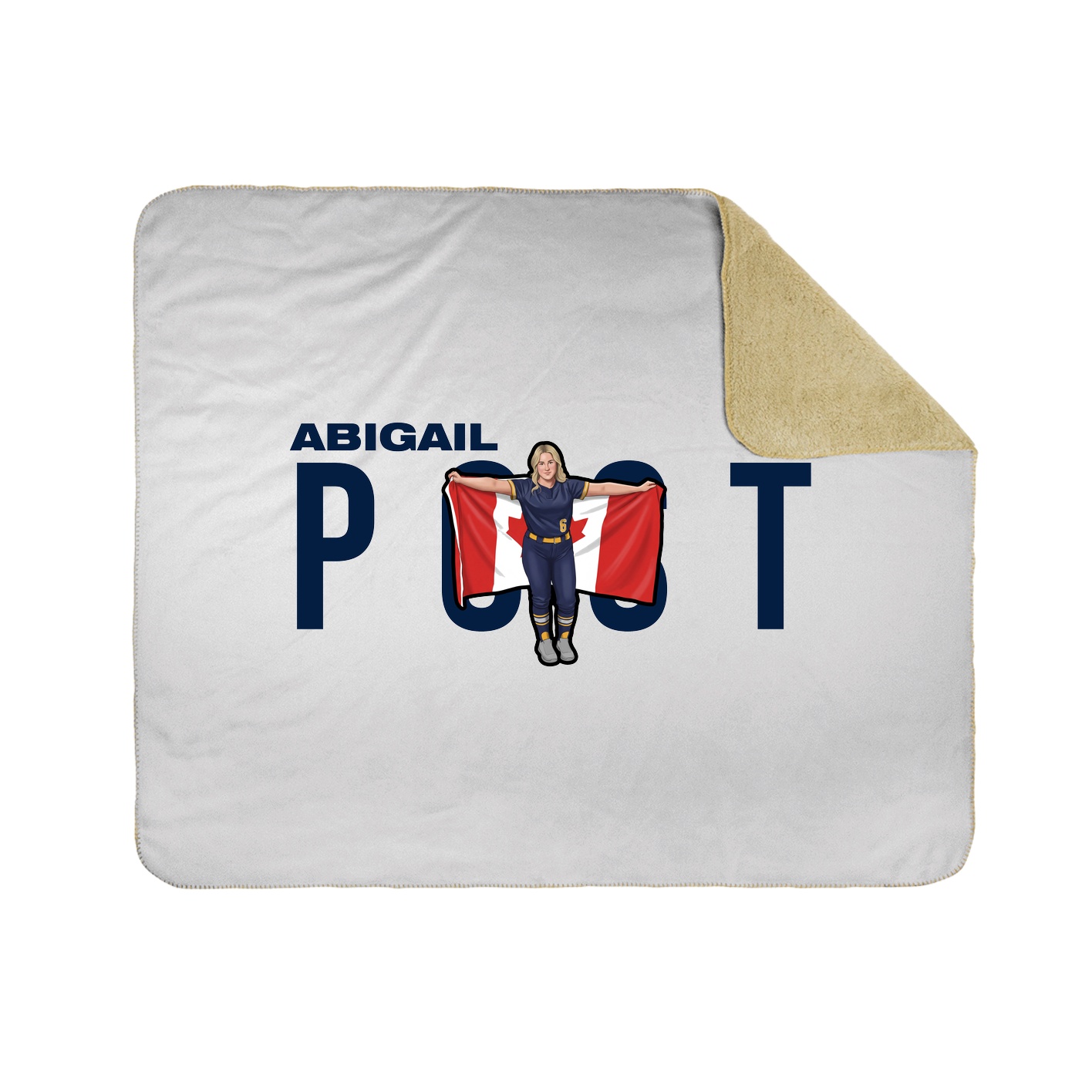 Throw Blanket — Player Name in White