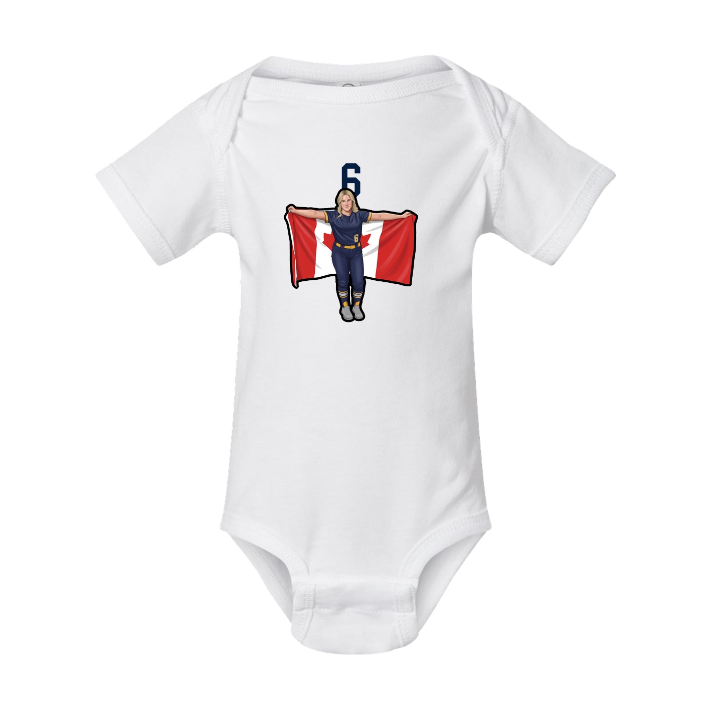 Baby Onesie — Number Top in White