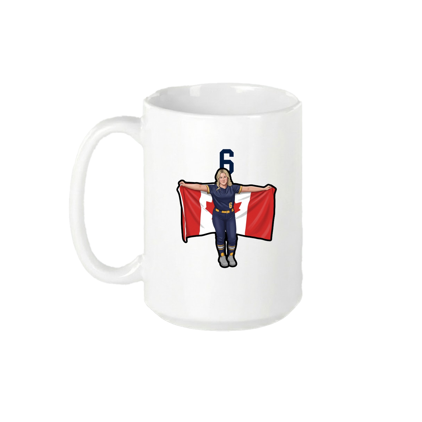 15oz Coffee Mug — Number Top in White