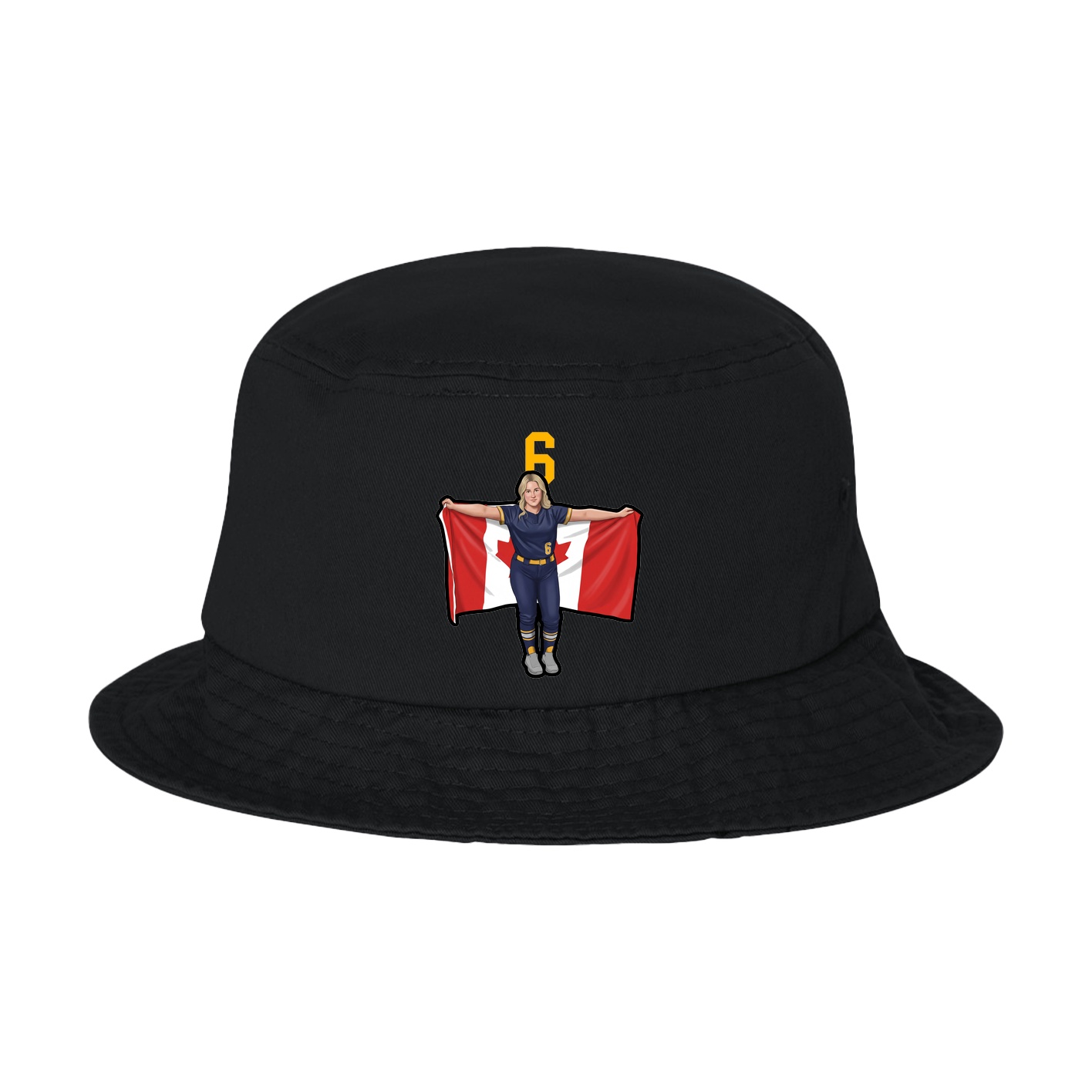 Bucket Cap — Number Top in Black