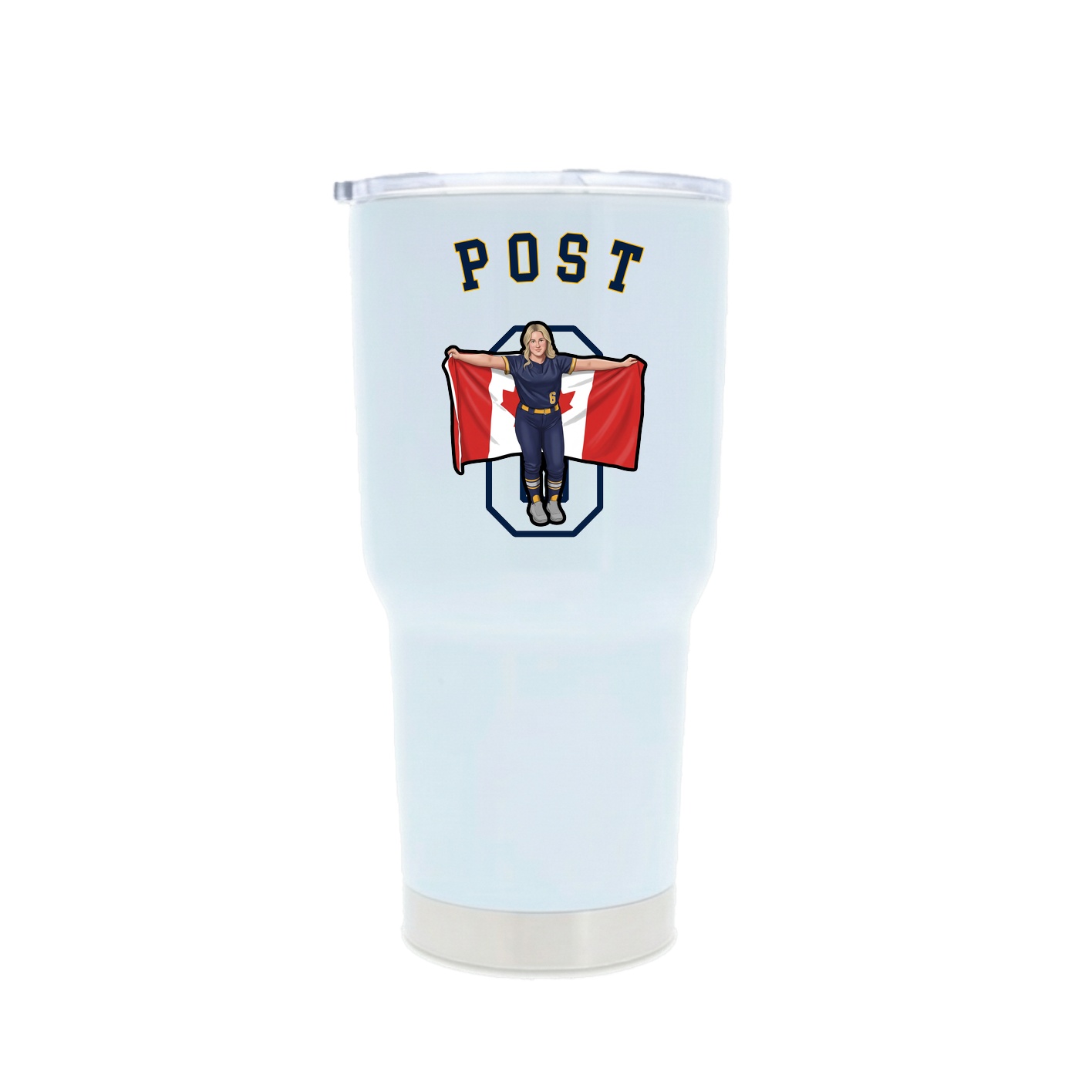 30oz Stainless Steel Tumbler — Shirsey Arch in White