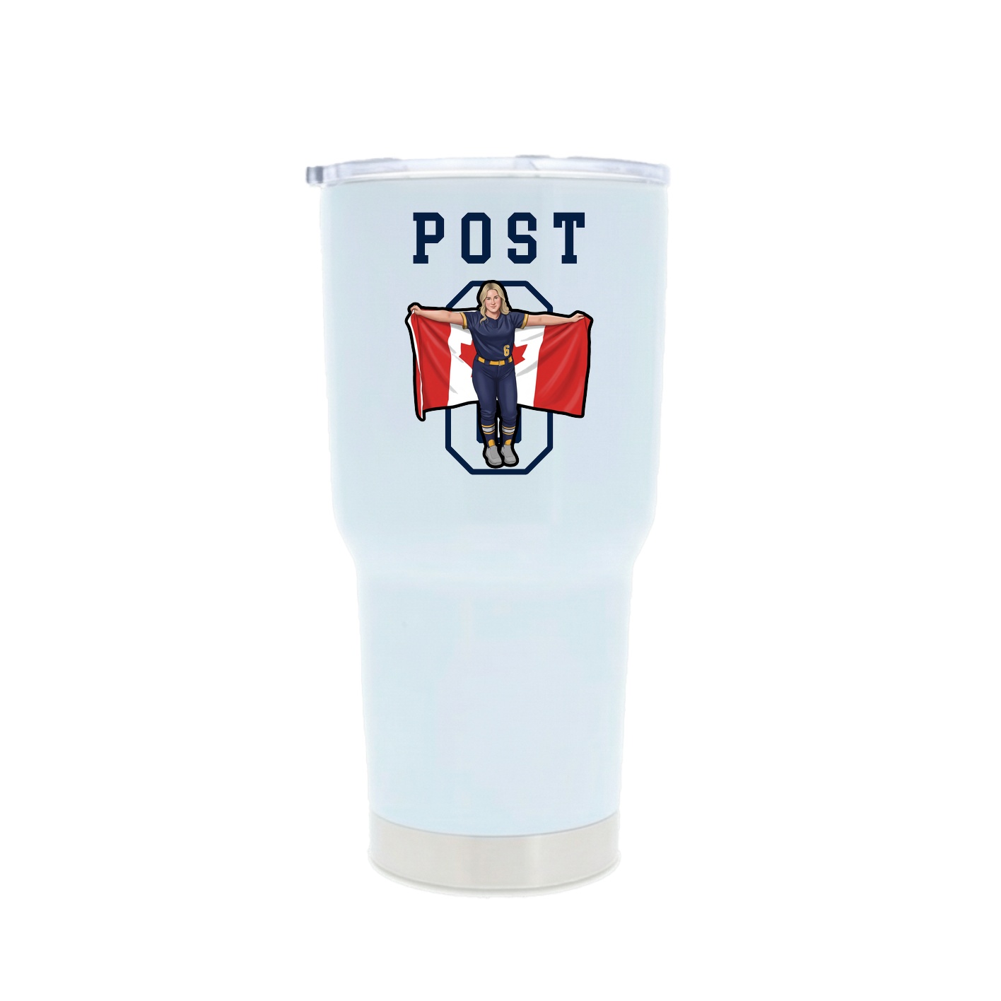 30oz Stainless Steel Tumbler — Shirsey in White