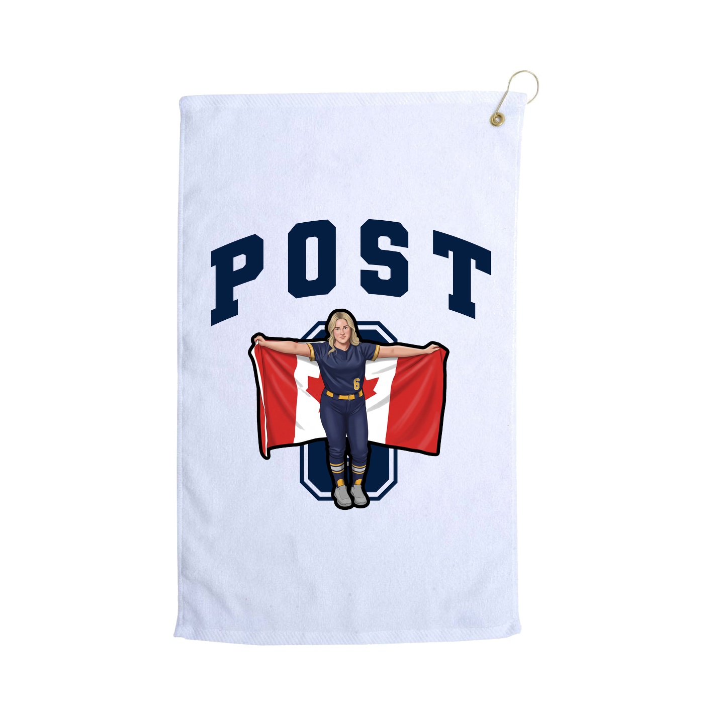 Golf Towel — Number in White